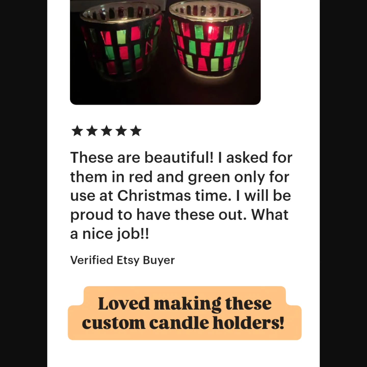 Nothing makes me happier than bringing your vision to life ✨
I just received a ⭐️⭐️⭐️⭐️⭐️ review on a custom mosaic candle, and I’m feeling so grateful. Every piece is handcrafted with intention, creativity, and a little bit of magic 💛
If you’ve been thinking about a custom piece, this is your sign 👀
Shop or request your own at mosaicpicnic.com 🕯️
