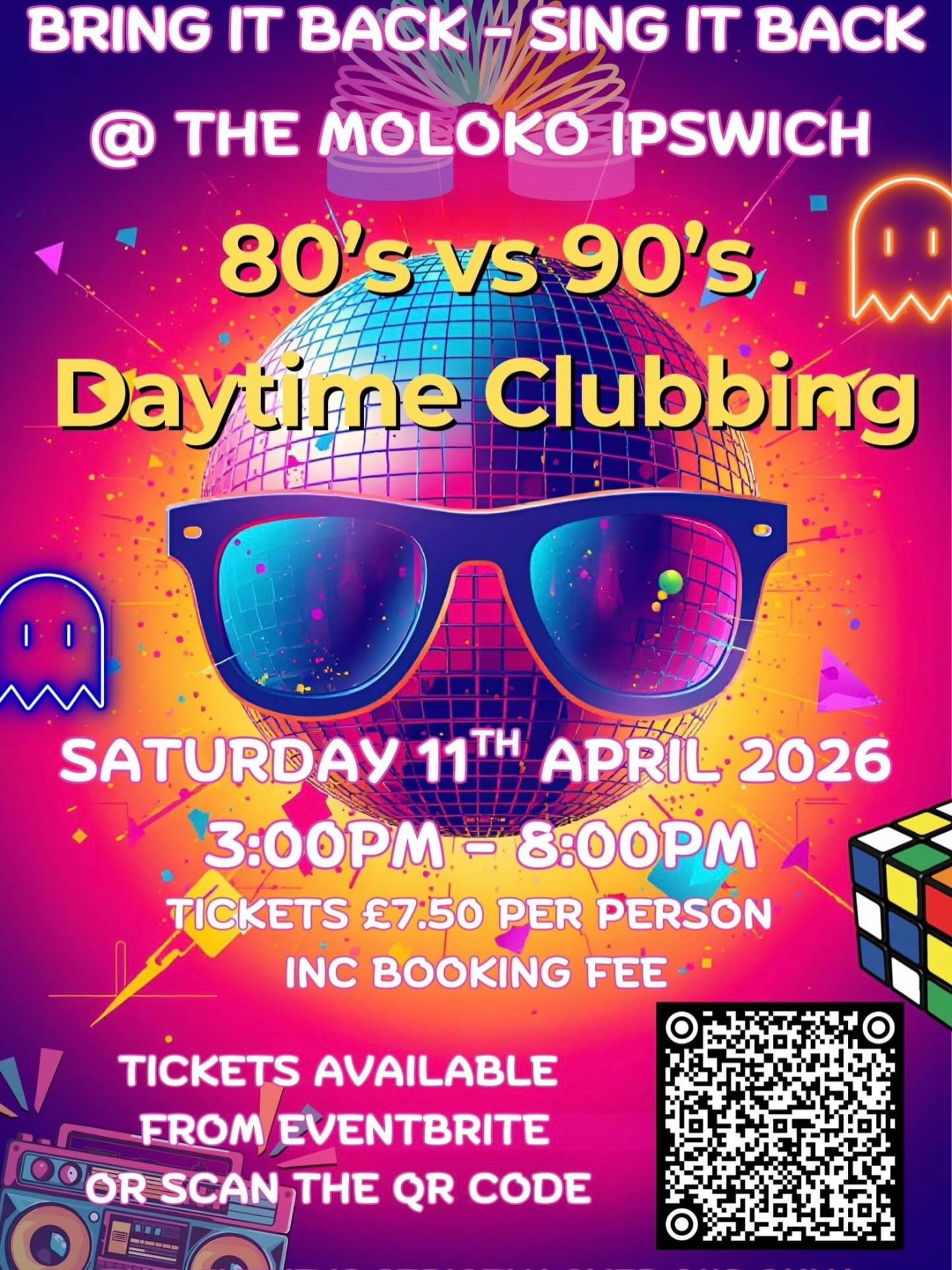 SATURDAY 11TH APRIL — it’s time for an 80s & 90s DAYTIME PARTY! 🎉🕺💃
We’re bringing you a full afternoon of the biggest throwback anthems, guilty pleasures and absolute bangers from 3pm–8pm.
Expect big tunes, big energy and a dancefloor full of nostalgia with @djgarethambrose on the decks.
Tickets are just £7.50 — and this one’s going to be a busy one, so grab yours while you can!