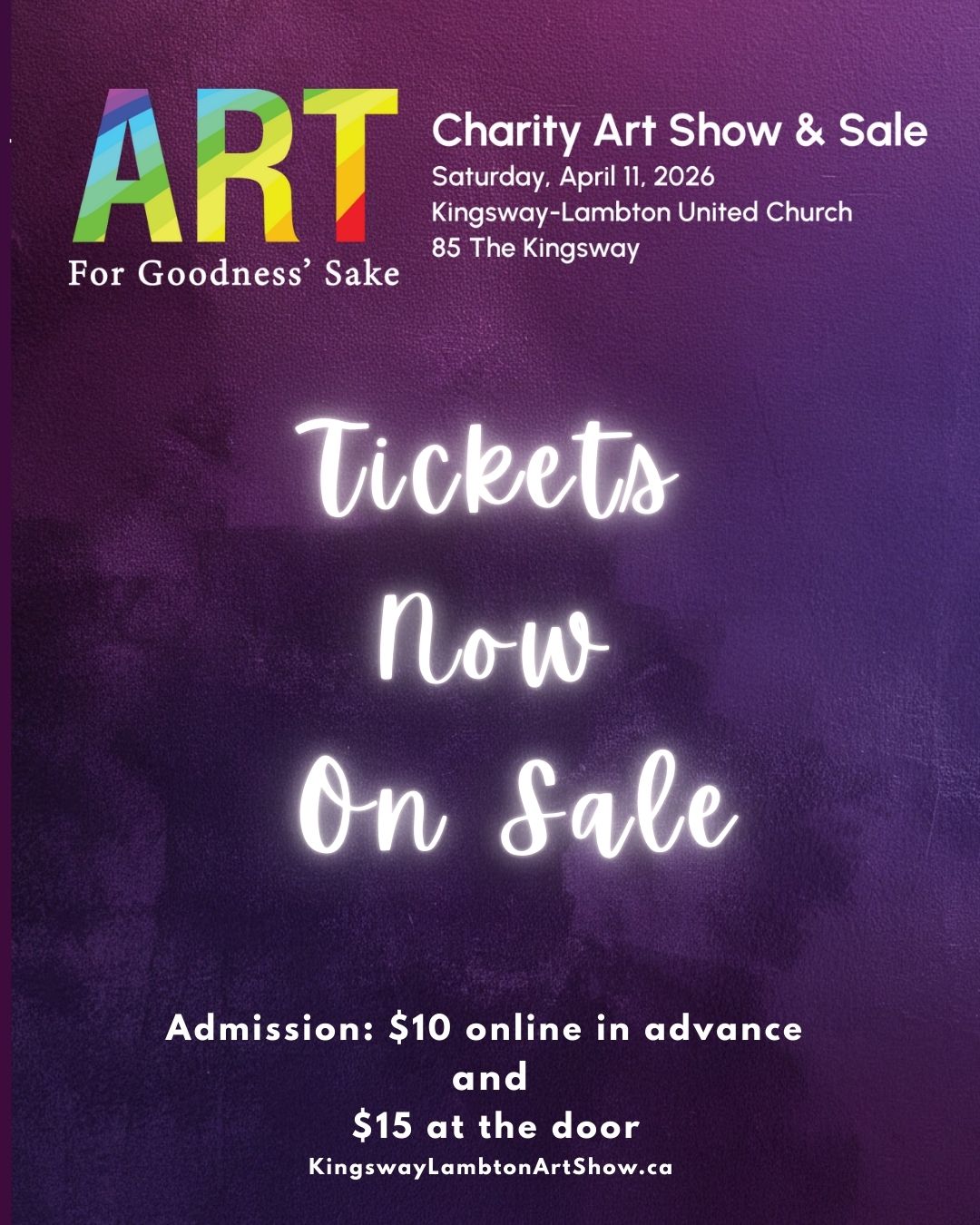 Buy your tickets now for the 28th annual Kingsway-Lambton Charity Art Show & Sale coming Saturday, April 11, 2026 from 10 am to 4 pm. One day only! See and shop the work of 31 professional fine artists showcasing over 500 pieces of fine artwork across a variety of media. Grab a friend and make a day of it! Details at www.KingswayLambtonArtShow.ca.
#TorontoArtShow
#BuyFineArt
#InteriorDesign
#CollectOriginalFineArt