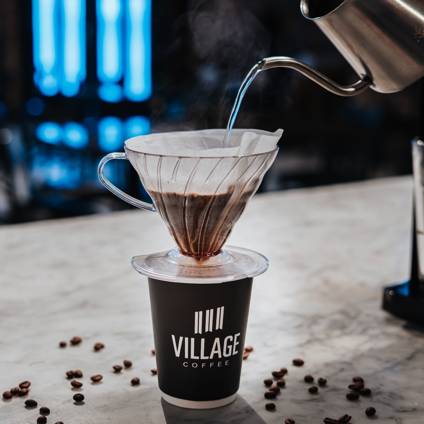 What is a pour-over and how is it different than regular brewed coffee? āļø
A pour-over is a method of brewing coffee by handāwhere hot water is slowly poured over freshly ground coffee. This gives us total control over the process, bringing out more clarity, flavor, and unique notes in each cup.
So how is it different from regular brewed coffee?
Regular drip coffee is made in larger batches by a machine. Itās consistent and convenientābut not as precise.
A pour-over, on the other hand, is made just for you, one cup at a time. That means:
⢠More control over flavor
⢠A cleaner, more expressive cup
⢠You get to taste what makes each coffee unique
At Village Coffee, pour-overs are one of the best ways to explore our coffees. Thinking about grabbing a bag for home? Start with a pour-over. It lets you experience the full flavor profile before you commitāso you can confidently choose a coffee youāll love brewing every day.
Itās not just coffeeāitās a preview of your next favorite bag š¤