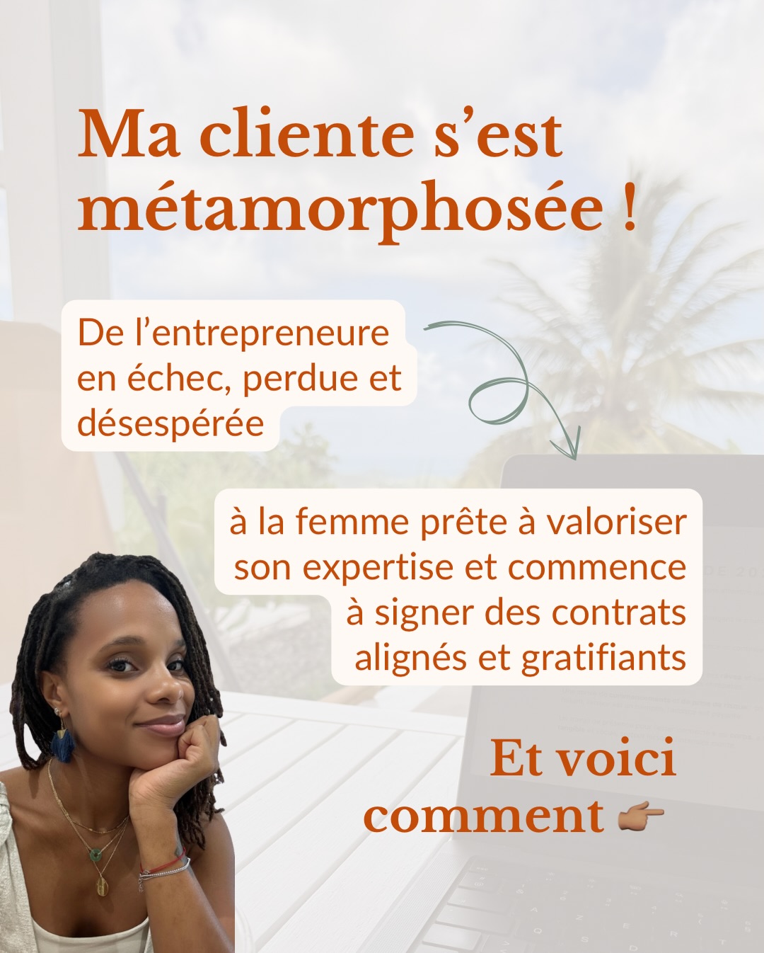 Cette histoire, ça pourrait être la tienne. Ce parcours ça pourrait être le tien.
A un moment, on se retrouve épuisée, déconnectée, vidée. Puis on se rend compte que ça fait un moment qu’on se sent comme ça…
Mais on a continué…
parce qu’on pouvait pas s’arrêter,
on pouvait pas penser qu’à nous,
on pouvait pas prendre une pause,
on pouvait pas arrêter d’être productive,
même un instant.
Mais, tu n’as pas besoin de travailler plus ou mieux…
Tu as besoin d’appuyer sur pause pour prendre le temps de te retrouver,
de reconnecter avec ce qui a du sens pour toi,
de réparer les fondations qui ont trop de fissures aujourd’hui.
Tu as besoin de reconstruire, sur une base solide, ancrée, alignée.
Book ton Focus Clarté en m’envoyant un message ou en commentant CLARTÉ ici 💫
I’ve got you, queen 🫶🏽
#entreprenariataufeminin #entreprendresereinement #entrepreneureconsciente #businessserein #slowpreneuriat