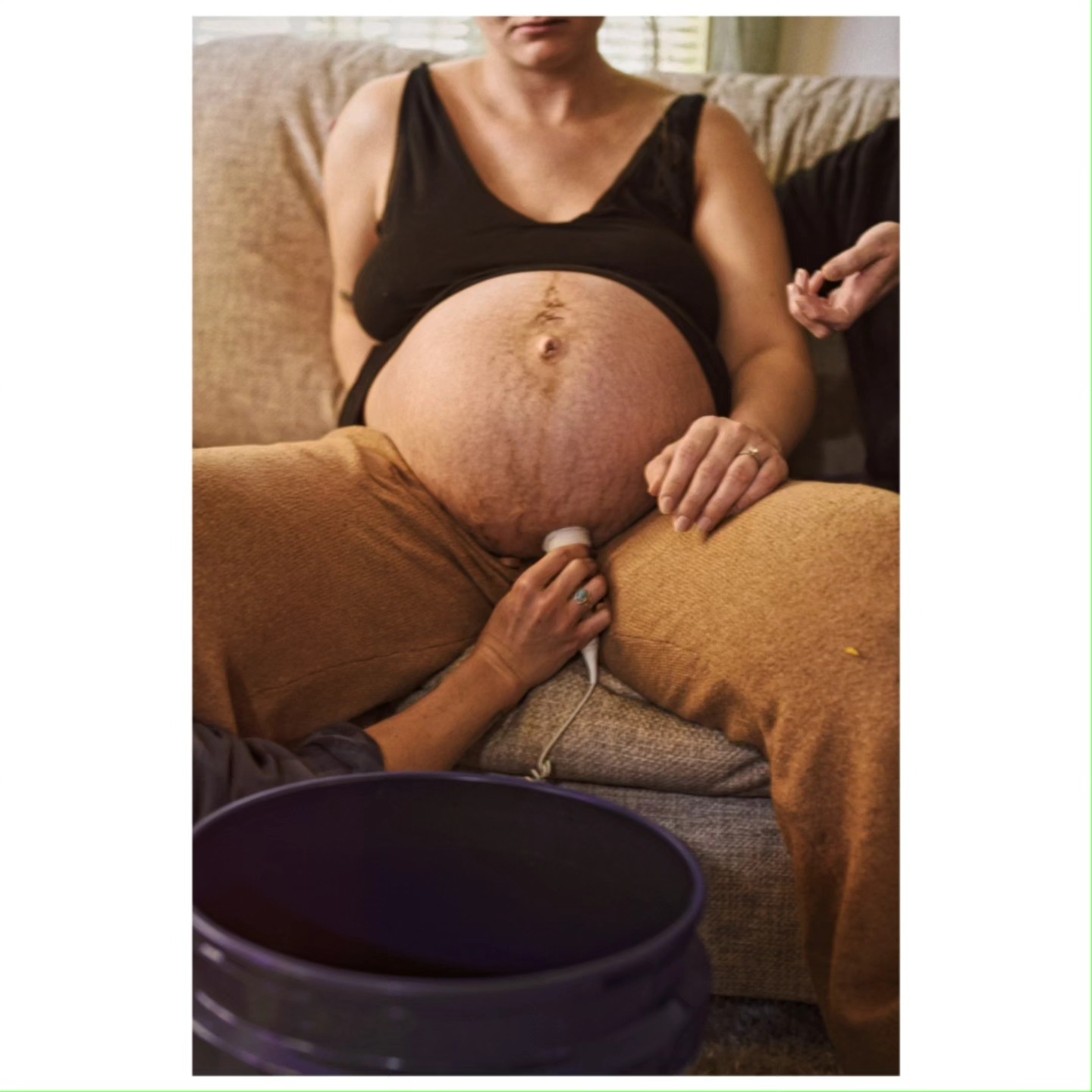 Chrystall listening with the doppler.
Lowe's bucket in place.. iykyk
📷 me, shared w permission
mama, @emilybcarlock