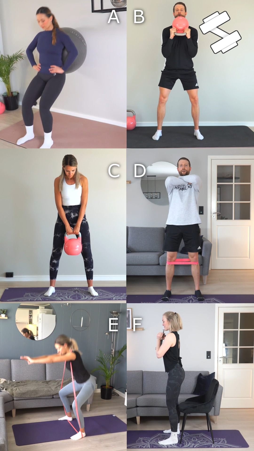 Du MÅ velge en knebøy-variant, HVA velger du? 🤔 #knebøy #hjemmetrening #treninghjemme