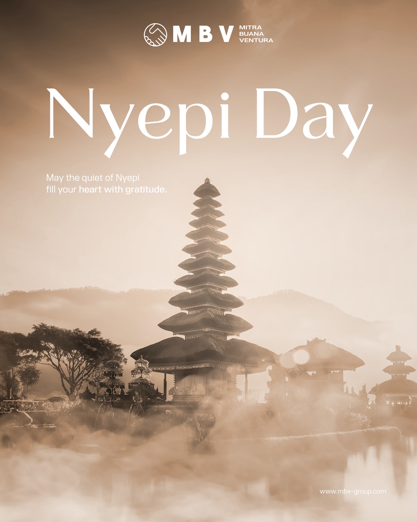 May the quiet of Nyepi ✨
fill your heart with gratitude
#mbventura #mbvgroup