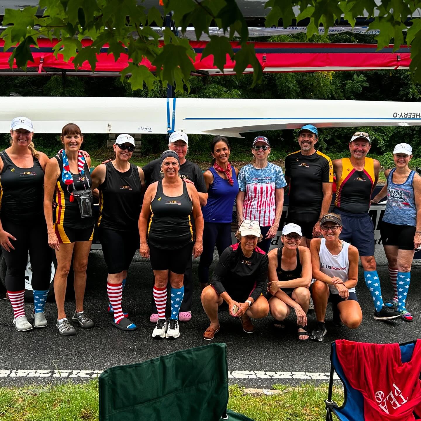 Independence Day Regatta on June 30. Mother Nature had different plans for our singles and mixed quads, but Cooper Rowing Club had a great showing in mens and womens 2x and 4x in the afternoon! Thanks to @boathouse_row for hosting 🚣🚣♀️ #masterrowing #row #sculling #boathouserow #schuylkillriver #phillyrowing #crew #schuylkillnavy
