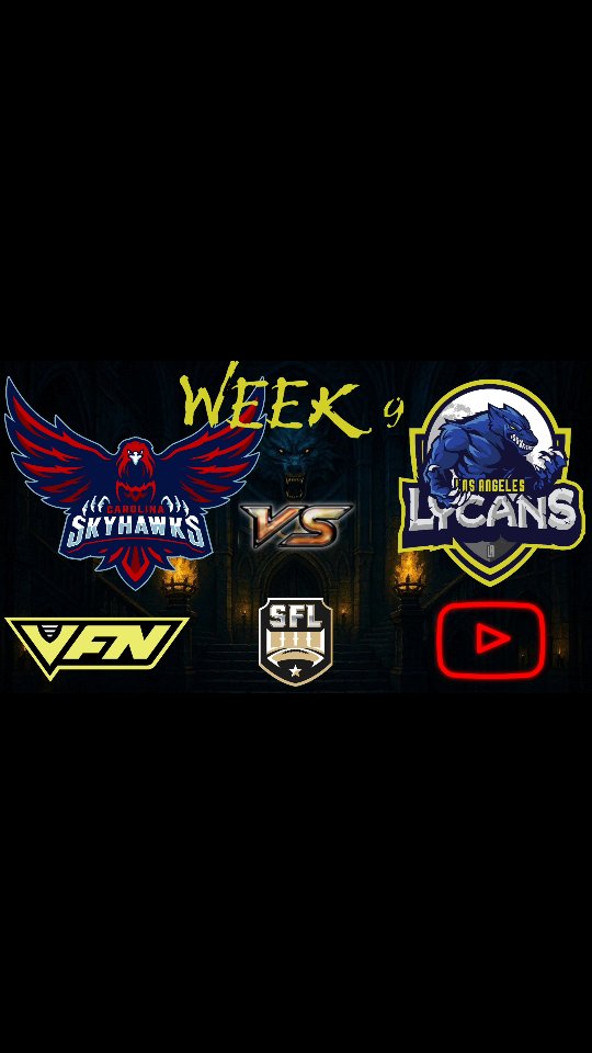 @simulationfl #Szn26 Week 9 GameDay
@carolinaskyhawks12
@losangeleslycans
š: 9:45pm ET/6:45pm PT
š: Lycanthrope Field at @evo9x Stadium
š: (Virtual Football Network's YouTube Channel link in bio)
#MakeAnImpact #HowlAtTheMoon #LycAngeles #NewMoon