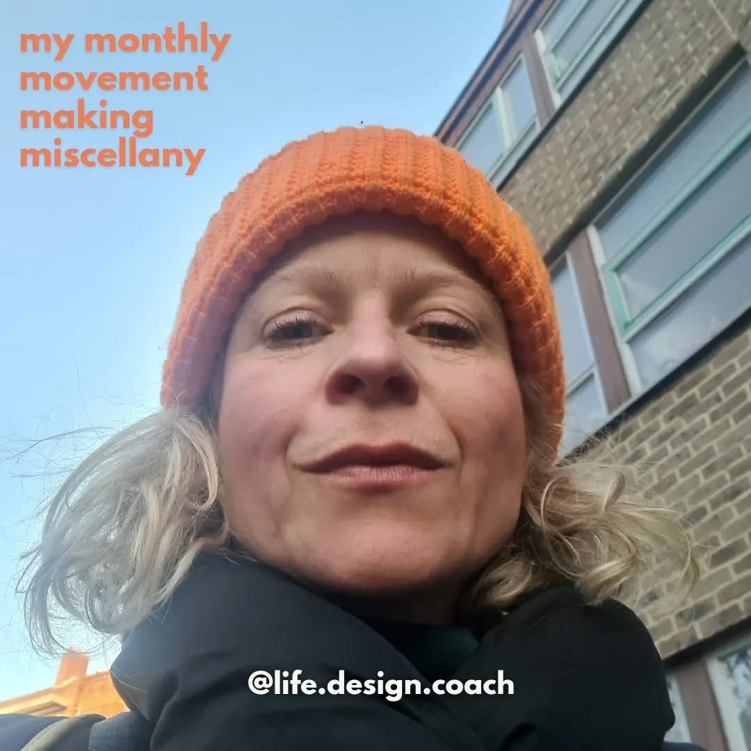 I do a monthly photo dump on my personal account (which I love as it feels like a reminder of all the things I'm grateful for), so thought I'd replicate here but with reflections on the positive movements and learnings I've made in my life in that month. I'm a coach, encouraging you all to make changes in your life, so thought it was about time you saw where I do it in my own life. I'm really exposing myself, and some months may be bare, but here goes.
I didn't set any goals in Jan, but lots had happened as a result of earlier work I've done.
👉 We finally booked in building works on our house, after literally years or discussion. I actually set getting this done as a goal 2 years ago, but for a million reasons it didn't happen. But it started to put things in motion, and if I hadn't created that goal then, we may not have booked it in at all. It just took time. (pic of my cousins wonderful work)
✌️I'm starting to get help with my temperamental and troublesome hormones (started last month, but mucked it up, so started again properly in Jan), and trying some medical intervention out. So much more to say but I'll leave it there for now.
🤟 I got in cold water! I bloody hate cold water, even the sea on holiday in Europe in Summer. I declare I literally CAN'T, but I CAN. Only when proceeded by a very hot sauna, but I can and I can stay in a decent amount of time. I learned this for the first time last year but got to practice this month.
👊 I let go of needing to know it all in my new job. I realised trying to figure it all out and make sense of it was making me stressed, but the work itself was fine. Having a holiday over Xmas, allowed me to step back from that, and I've started Jan at work feeling more at ease.
🖖It was my birthday, and I curated an ideal day of joy and wholesomeness, and it was truly lovely.
👌 I finally spoke to an accountant. First time ever. Avoidance over, and relief felt.
So you, what changes have happened? What movements have been made? What seeds have been planted? What have you learnt this month?