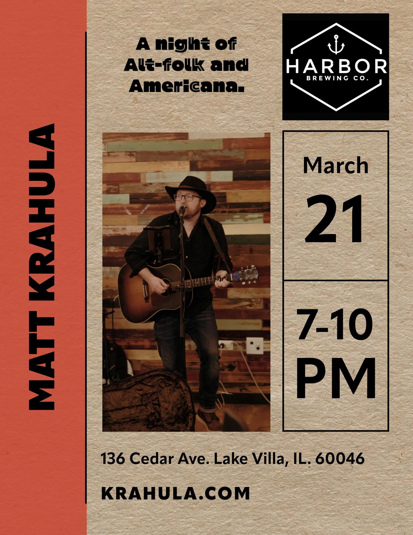 Excited to be back at Harbor Brewing in Lake Villa this Saturday from 7-10pm. Hope to see you there!!
#livemusic #lakevilla #saturdayvibes #illinois #folkrock