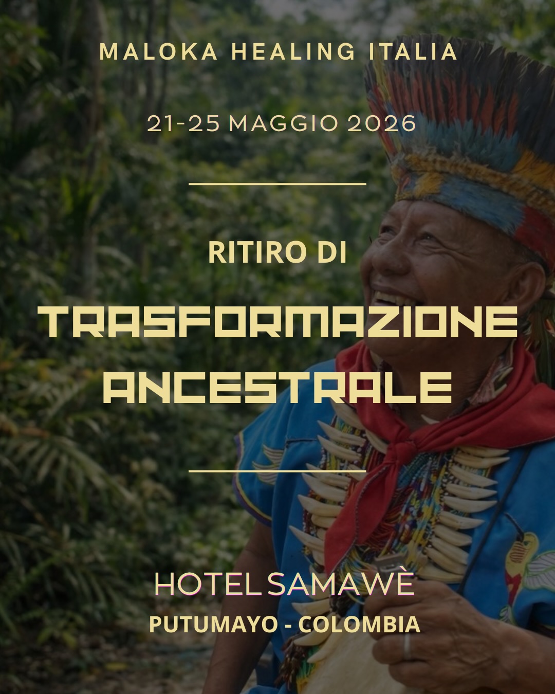 Ci sono esperienze che non si spiegano.
Si sentono.
Questo non è un semplice ritiro.
È un percorso.
Un viaggio in Colombia, nel cuore della foresta,
insieme alla tradizione ancestrale della etnia Cofán.
Un cammino guidato attraverso le piante medicinali,
ma soprattutto attraverso te stesso.
Perché il lavoro non inizia lì…
inizia prima.
Attraverso un processo di preparazione con:
– Pranic Healing
– Costellazioni Familiari
– Coaching profondo
E continua dopo, nell’integrazione.
Durante il ritiro vivrai:
rituali ancestrali, cerimonie, momenti di introspezione,
connessione con la natura e spazi di trasformazione reale.
Non è per tutti.
E non deve esserlo.
Ma se qualcosa dentro di te si è attivato leggendo queste parole…
forse vale la pena ascoltarlo.
✨ Prenota una call gratuita
e scopri se questo percorso è davvero per te.
#esperienzedautore #consapevolezzaavanzata #ritirotrasformativo #viaggiointeriore #crescitapersonale