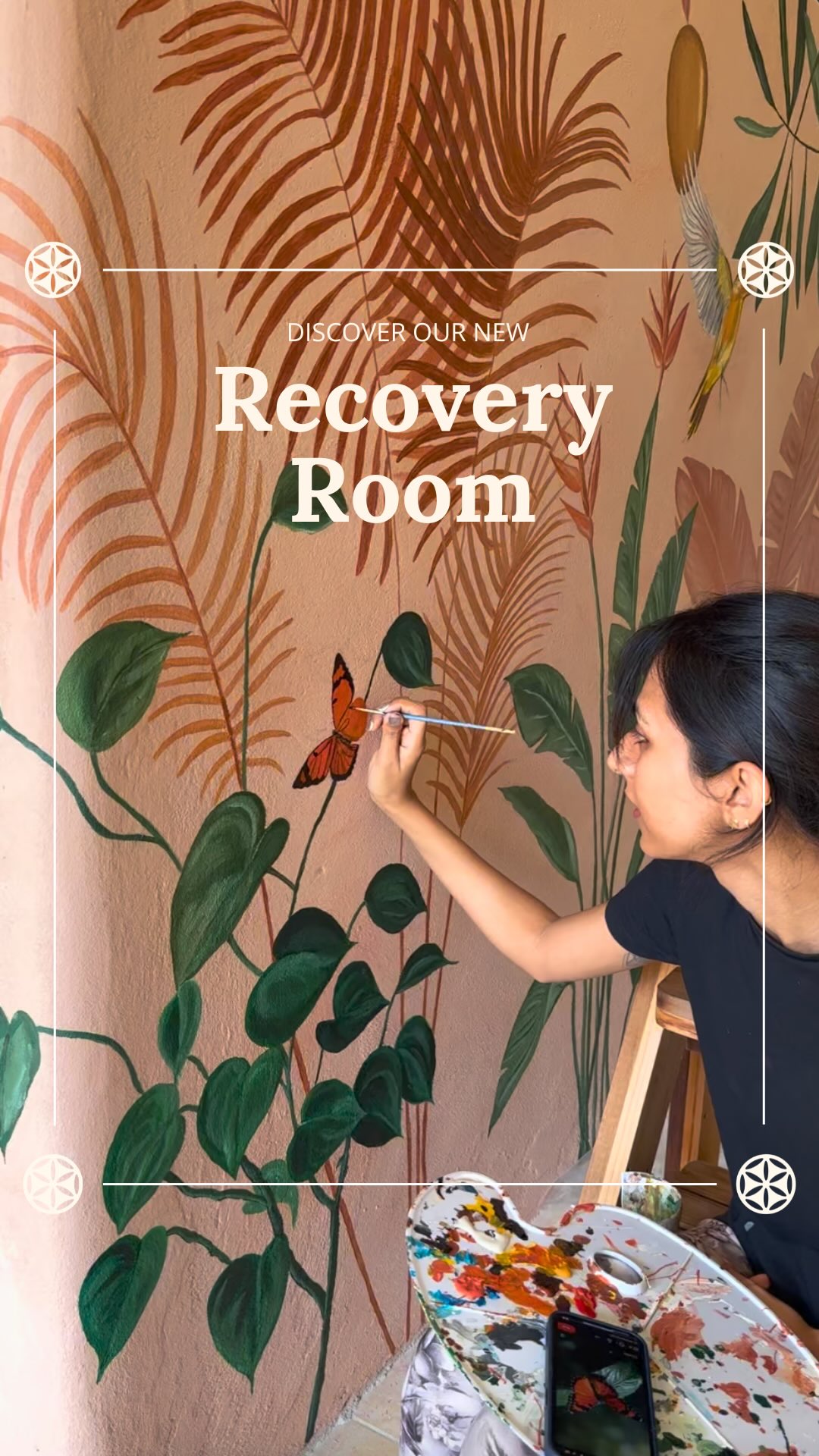 A space coming to life, one brushstroke at a time.
Over the past days, Karissa has transformed the walls of our new sauna into a living landscape: filled with plants, birds, bees, and tiny creatures that seem to hum quietly through the room.
Color, nature, and movement now surround the space, turning the recovery room into something more than a place to rest.
The space will open soon, and you’ll be able to come experience the recovery room at Umoja — sauna, ice bath, and red light therapy — designed to help your body reset, restore, and recharge.
Book via WhatsApp: +255 792 444 882
#beUmoja #sauna #paintinginprogress #daressalaam #tanzania