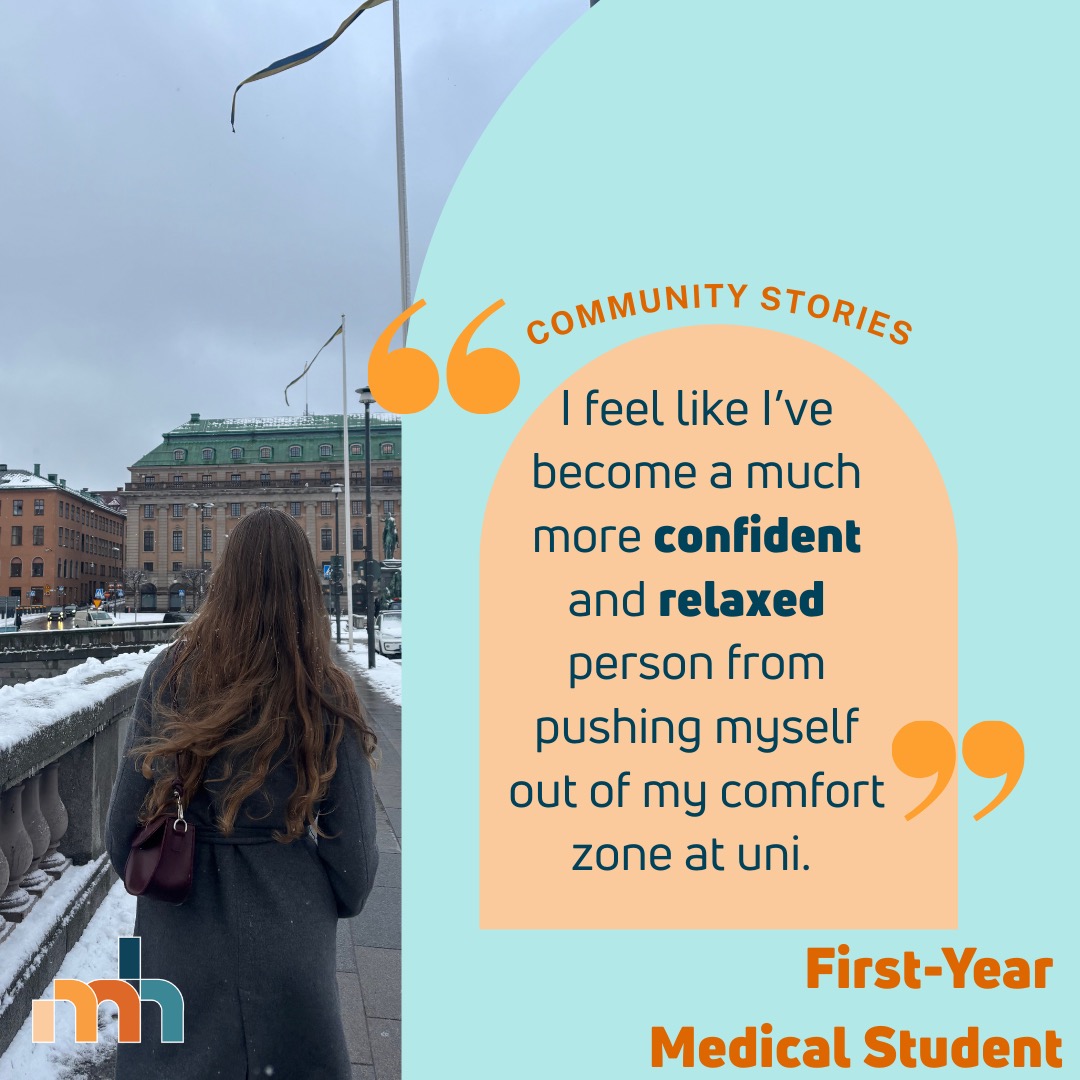 Hear from a first-year medical student about “stepping out” of your comfort zone at uni.
#mindhealth #mentalhealth #mentalwellbeing #communitystory #medicalstudent #march #medicine #medical