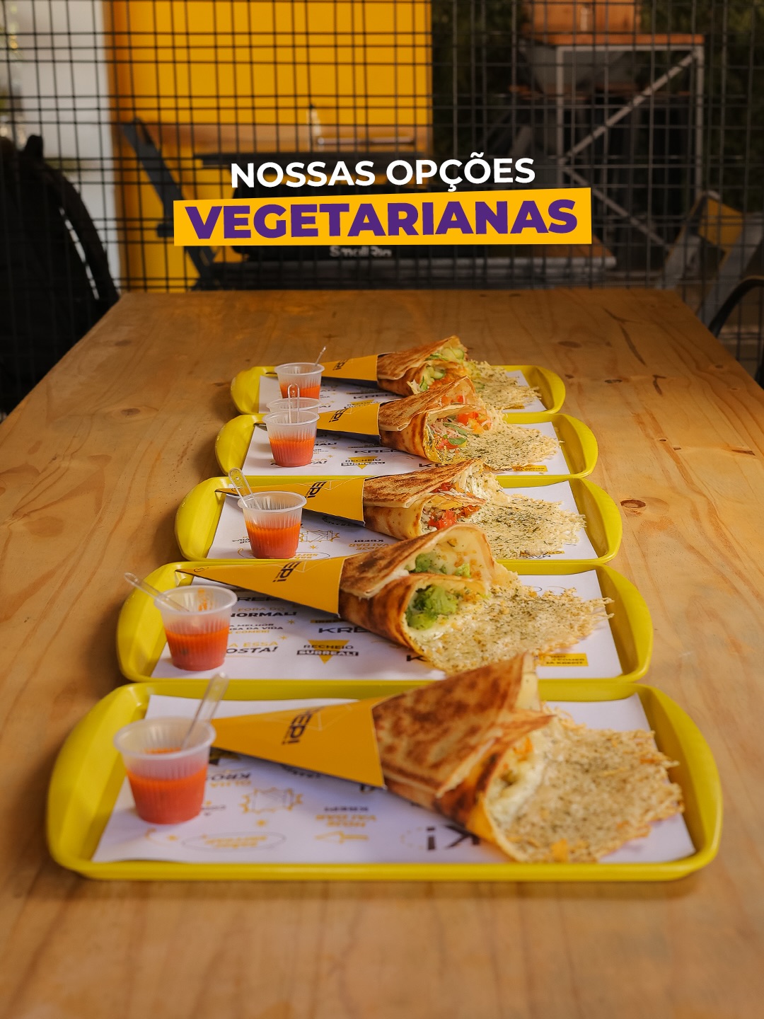 Hoje é Dia Internacional Sem Carne 🌱
E por aqui também temos opções cheias de sabor!
Arraste para o lado e veja algumas sugestões vegetarianas da Krep 💛💜
📍Un. Sta. Rosália – Av. Pereira da Silva, 1217
📍Un. Campolim – Mercadão Campolim, box 104
💛 Consumo no local, delivery ou retirada
📲 Mais infos nos destaques!