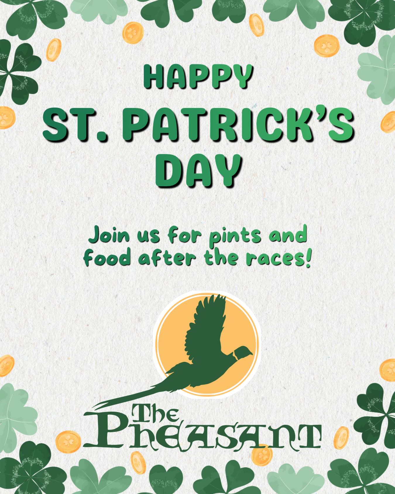 ☘️ Make a day of it, join us for food and drinks, served all day ✨