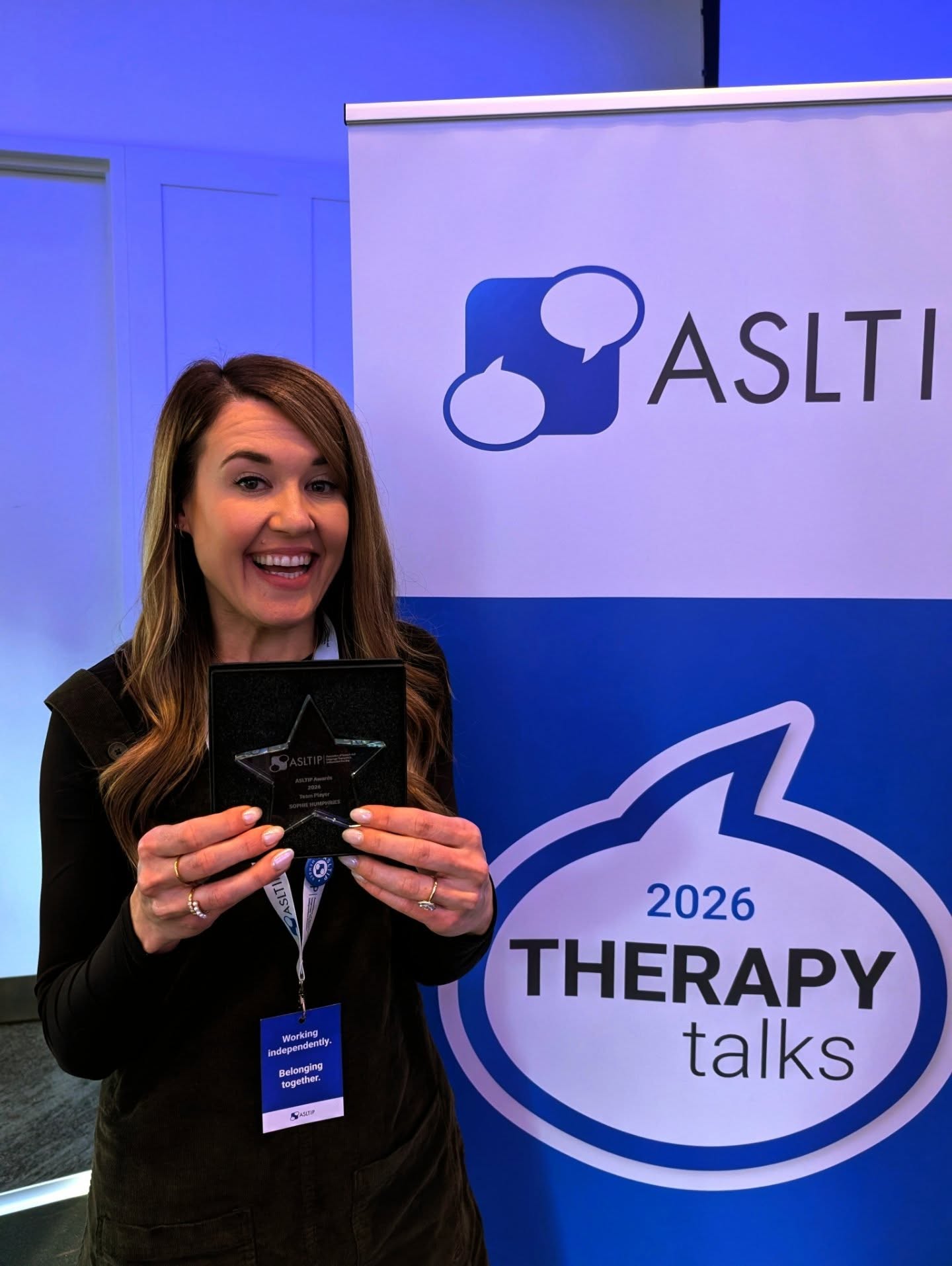 I won!!! 🥳🥳🥳
ASLTIP Team Player 2026 🥰
What a day, and what a way to end it! Absolutely chuffed, though a bit embarrassed 🙈 but it's really quite something to have your hard work recognised!
So lovely hearing about the impact my team and I have had supporting the next generation of SLT students. I'm so passionate about showing the next generation what can be achieved when children are able access high quality therapy they need and showing what's possible when you lead with compassion ❤️
Times have been challenging, as any small business owner will know, but today was a brilliant reminder of why we do what we do ✨
@asltip
#liverpoolspeechtherapy #asltip #rcslt #therapytalks #therapytalks2026