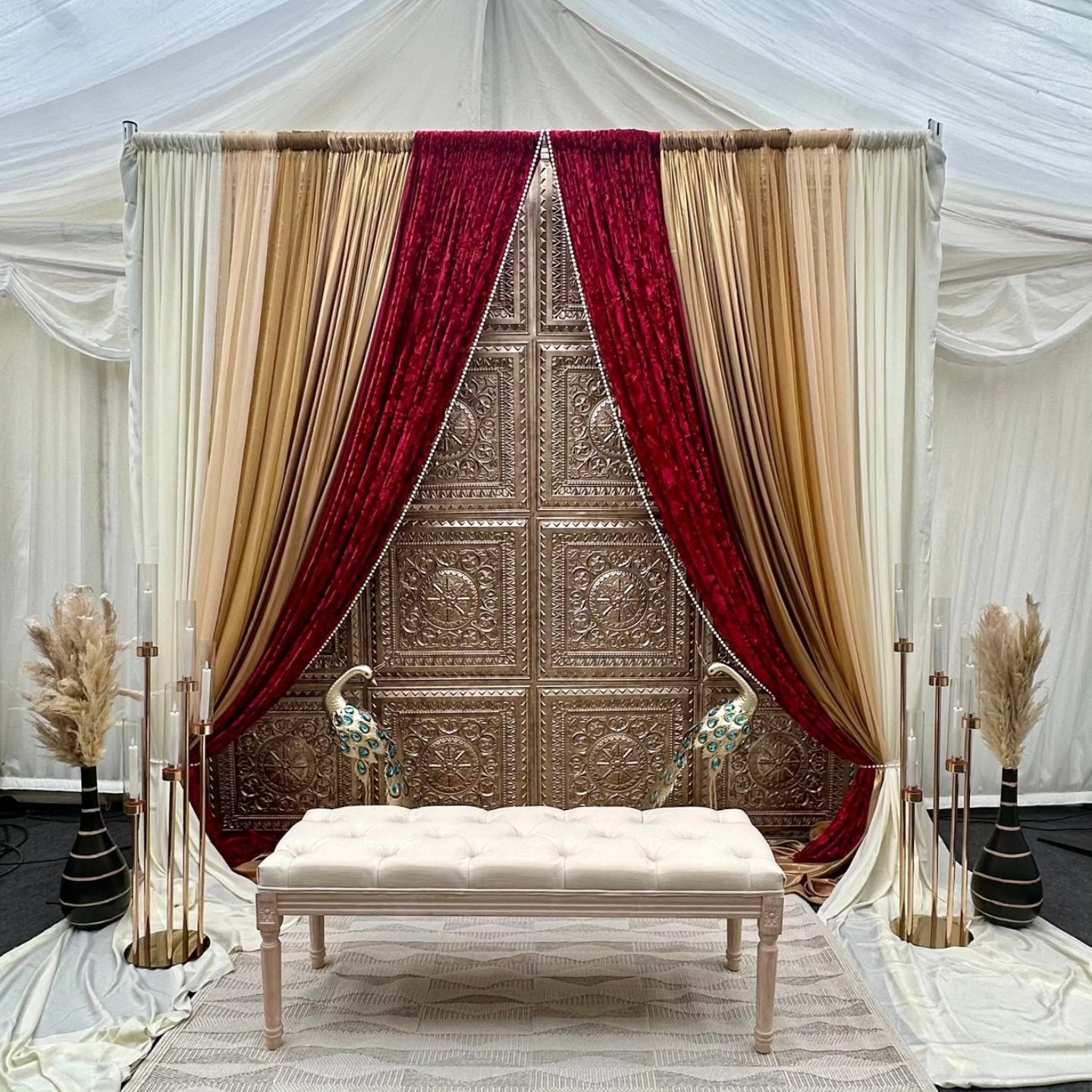 Available backdrop with marquee