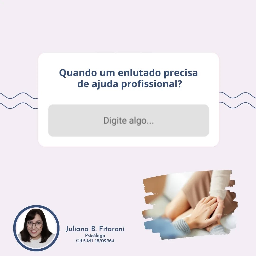 Quando é necessário buscar a psicoterapia do luto?
Vamos refletir sobre isso? O luto é um processo complexo e individual, e é completamente normal precisar de apoio para enfrentá-lo. Se você está se sentindo perdido, triste ou sobrecarregado, saiba que a psicoterapia do luto pode ser uma luz no fim do túnel. 💔✨ Não hesite em procurar ajuda profissional para compreender e atravessar esse caminho difícil. 💖🤝 #Luto #Psicoterapia
Juliana B Fitaroni
Psicóloga
CRP-18 02964