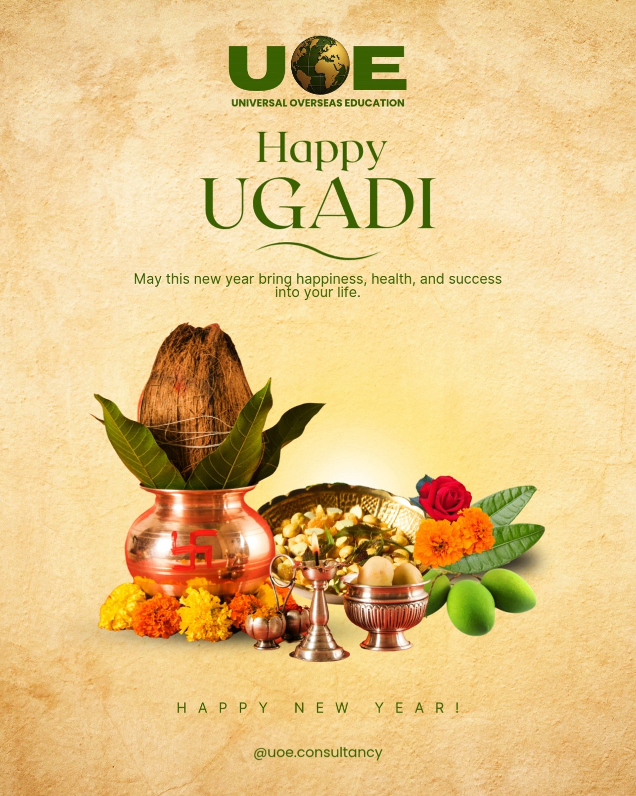 Wishing you and your family a joyful and prosperous Ugadi! 🌿✨
May this new year bring new beginnings, success, and the strength to achieve your dreams.
Here’s to a year filled with growth, opportunities, and brighter futures ahead.
Happy Ugadi from UOE Consultancy!
#Ugadi #HappyUgadi #NewBeginnings #FutureDoctors #UOEConsultancy