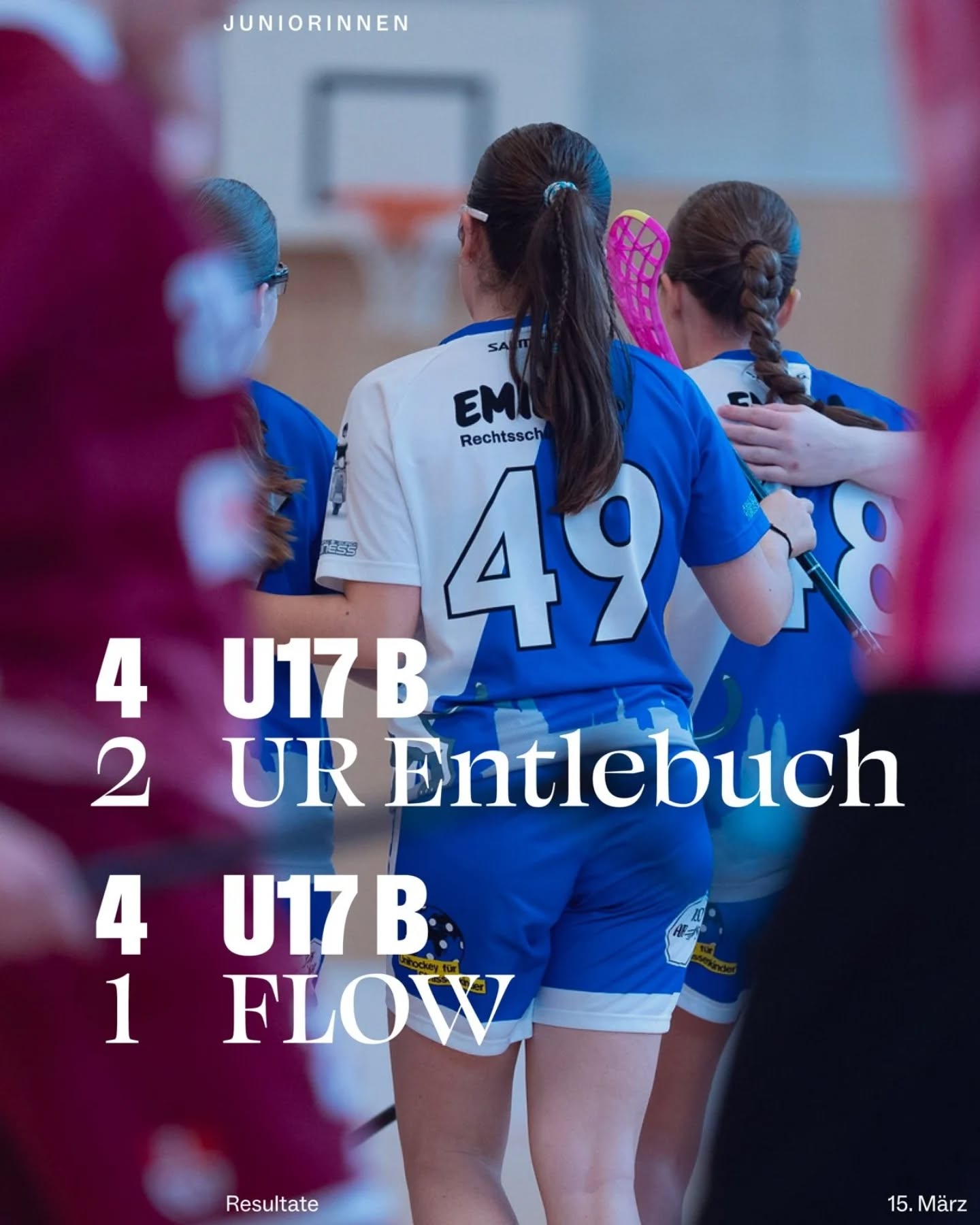 Resultatflash Juniorinnen!💙🤍🦁
🔵⚪️
U21b
✅️ 3:1 vs. @zugerhighlands_u21
✅️ 4:1 vs. @chilis_u21
🔵⚪️
U17b
✅️ 4:2 vs. UR Entlebuch
✅️ 4:1 vs. FLOW
🔵⚪️
Wir gratulieren zu dieser starken Leistung!🔥
🔵⚪️
Grafik: @michel.domeisen
Fotos: @n.rechberger
🔵⚪️
#lioness #floorballzurichlioness #resultatflash #juniorinnen #swissunihockey