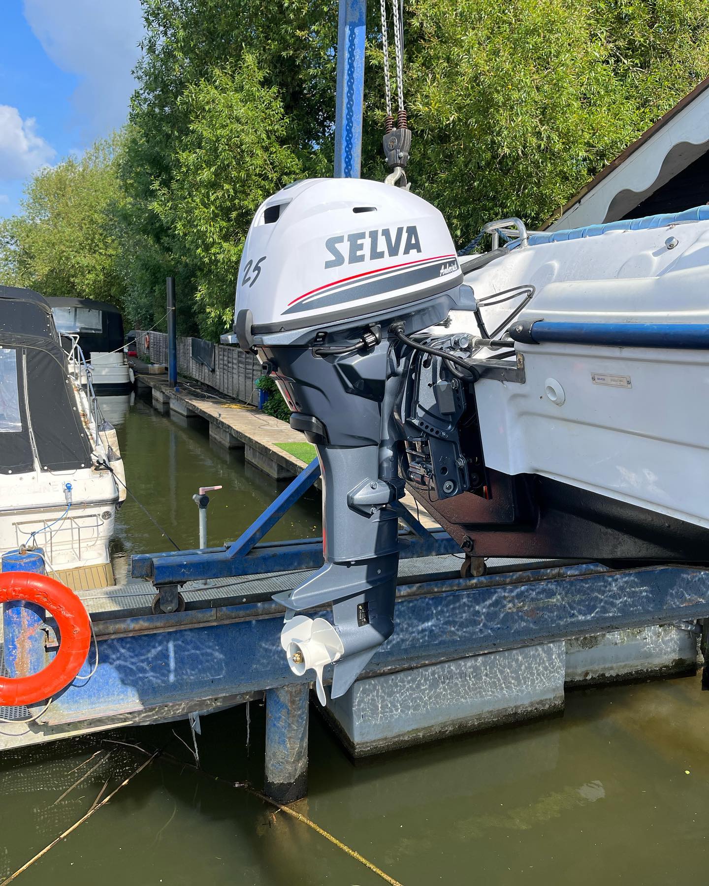 Some of our recent new outboards fitted #selvamarine #Outboard #Rigging #selvamarineuk #reengine