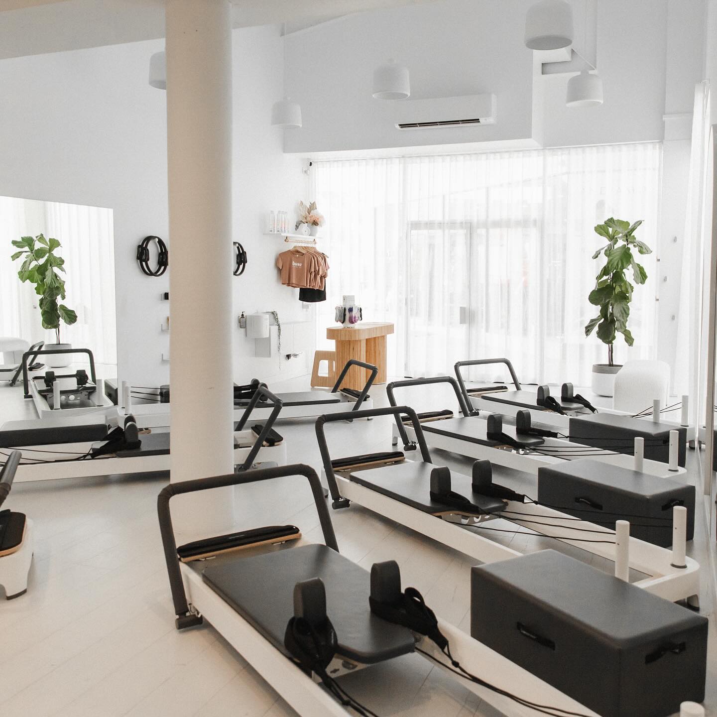 We loved transforming this old space into a modern and fresh Pilates studio