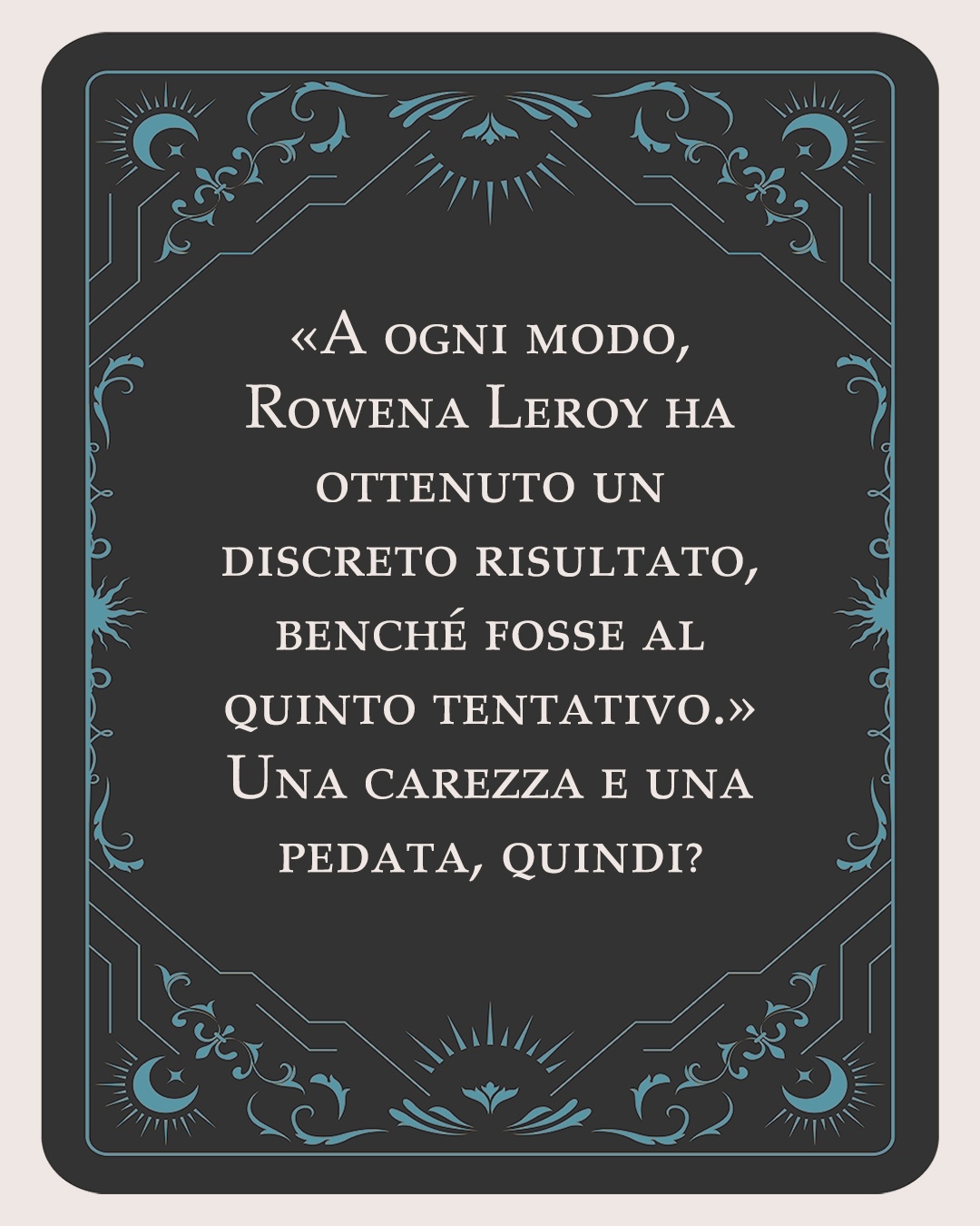 Bene, ma non benissimo 😆
Povera Rowena, messa sotto torchio in ogni occasione possibile!
Avete già scoperto chi glielo dice?
O ancora dovete conoscere la strega più tosta
del New England?
Trovate The Witch Oath su Amazon
🩸 in cartaceo (18€)
🩸 in digitale (4,99€)
🩸 su Kindle Unlimited
#federicacaglioni #thewitchoath #slowburn #smalltown #forcedproximity