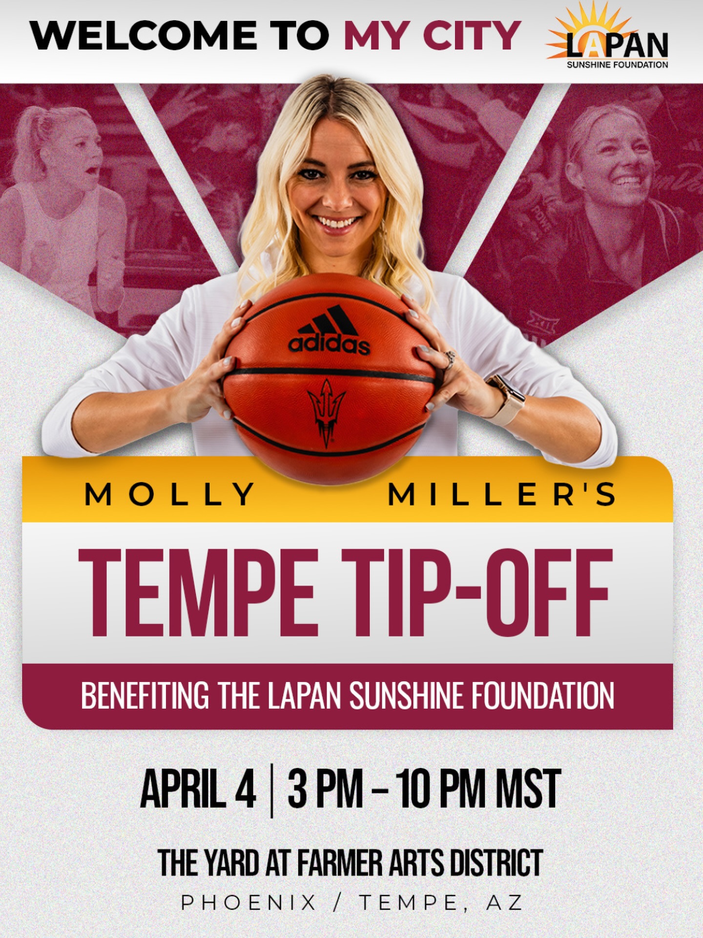 We have something to share with you, and it comes straight from our hearts.
On April 4th in Tempe, Coach Molly Miller is hosting the Tempe Tip-Off ā an evening of basketball, community, and celebration ā and she is doing it in support of our students at the @lapanc3
Every ticket purchased is a direct investment in a student who is working hard to earn their place at the table. Students from underserved communities who have the drive and determination to succeed ā and who simply need the scholarship, mentorship, and support to get there.
That is what we do every day. And on April 4th, Coach Miller and the Phoenix community are doing it with us.
If you are in the Phoenix area, we would love to have you in the room. General Admission tickets start at $50. VIP Experience tickets are $150. Every dollar goes toward leveling the playing field for the students we serve.
Link in bio. We hope to see you there.
#LapanSunshineFoundation #WelcomeToMyCity #TempeTipOff #LevelThePlayingField PhoenixBasketball #ChampionshipWeekend EmpowerStudents