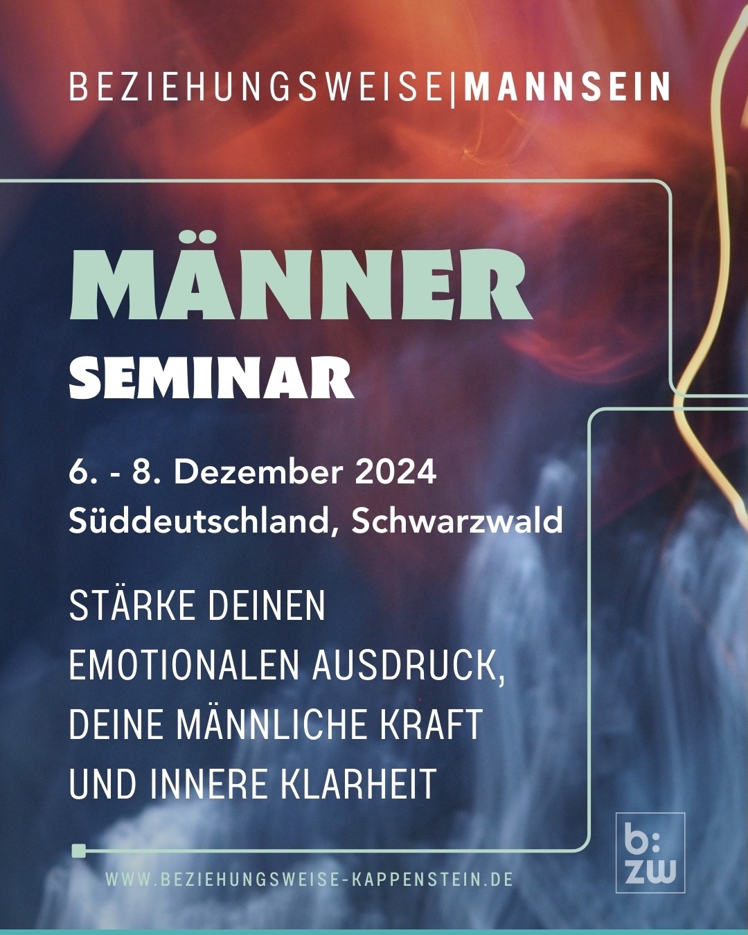 Raus aus der Komfortzone und rein in eine intensive Selbsterfahrung. Mutig und mit Herz.
Melde dich an für ein Wochenend-Intensiv-Seminar unter Männern.
Dich erwarten tiefgreifende Erlebnisse und Erfahrungen in einer
unglaublichen Intensität, bei der du deine Kraft und Tiefe neu erleben und spüren kannst.
Stimmen vom vergangenen Seminar:
„In dem Männer-Workshop mit Mario hast Du die Gelegenheit, Themen die dir zu schaffen machen in einer vertrauensvollen Situation anzuschauen und du wirst dabei sehr gut begleitet. Mario geht auf Themen der Teilnehmer sehr hilfreich und einfühlsam ein, egal ob es Lebensthemen als Mann, Vater-, Erziehungs- oder Beziehungsthemen sind. Das besondere an dem Workshop ist auch, dass du körperlich in Bewegung kommst und Du dich quasi ‚automatisch‘ immer wieder auf neue Erfahrungen einlassen kannst und so leichter in deine eigene Kraft kommst.“ (Klaus, 63)
Ich freue mich, dich beim Männerseminar im Dezember begrüßen zu dürfen. 🙏