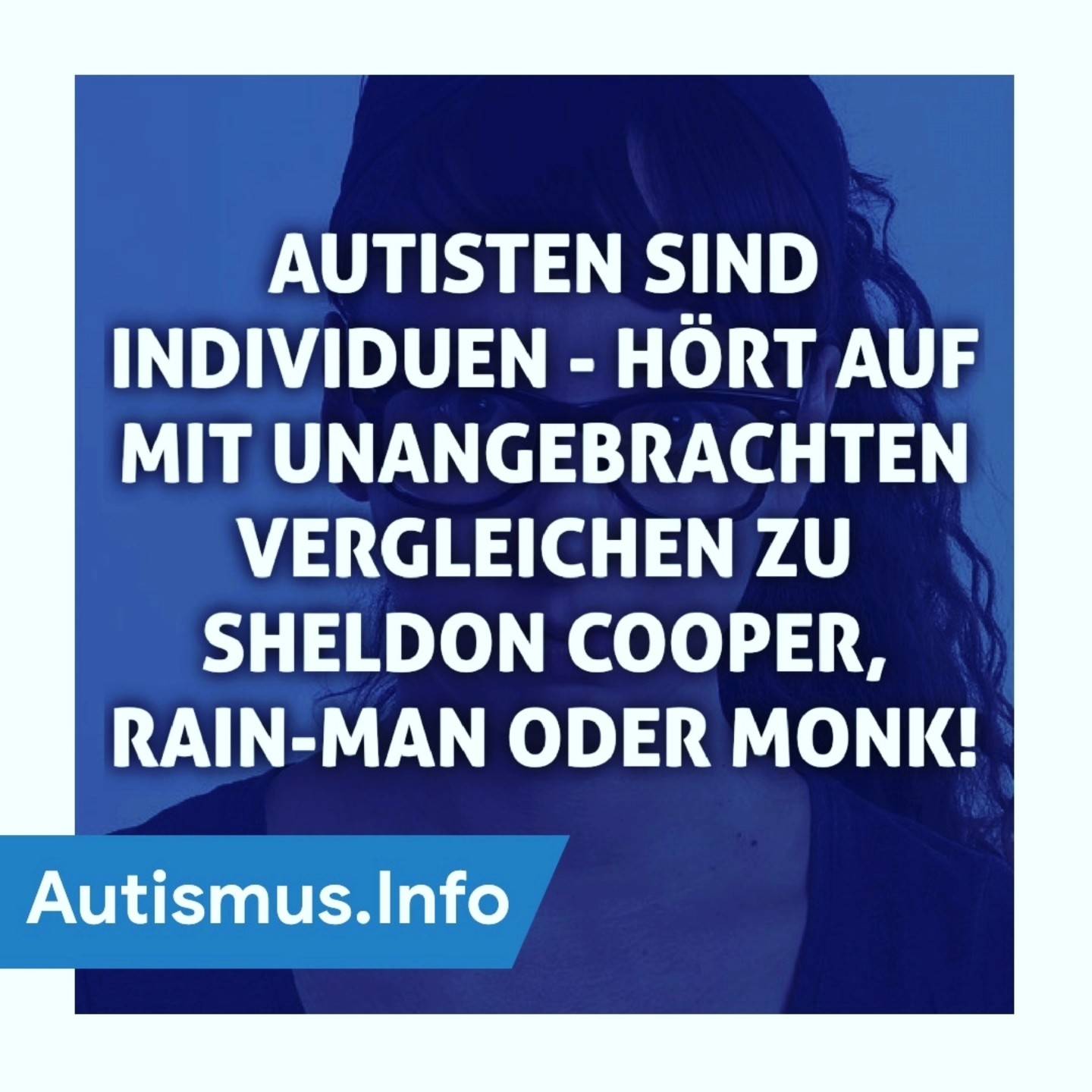 Alle #Autisten sind Individuen, weshalb Vergleiche zu Filmfiguren oder bekannten Persönlichkeiten oft unangebracht sind.
Zwar ist es richtig, dass Menschen im Spektrum sich untereinander oft stärker gleichen, als im Bezug zu allen Menschen in der Gesellschaft. Das hat damit zu tun, dass jeder mit einer Diagnose auch durch einen immer gleichen und eng umgrenzten Trichter von Eigenschaften gegangen ist (Diagnosekriterien). Das bedeutet allerdings nicht, dass jeder Autist so oder so ähnlich wäre wie irgendeine Filmfigur, welcher auch autistische Eigenschaften nachgesagt wird.
Es ist sehr erstaunlich, welche teils merkwürdigen Vergleiche von Angehörigen und Außenstehenden oftmals gezogen werden, sobald sie hören, dass jemand #Autismus hat. So wird zum Beispiel plötzlich gefunden, dass ein autistischer Junge wie Sheldon Cooper sei, obwohl beide eine völlig andere Mentalität und Persönlichkeit aufweisen.
Zu erklären sind diese Vergleiche dadurch, dass das autistische Individuum auf seinen Autismus reduziert wird und von anderen nur noch durch diese Brille gesehen wird. Das käme dem gleich, einer Person im Rollstuhl zu attestieren, sie wäre wie eine andere Person, nur weil diese auch im Rollstuhl sitzt.
Die meisten Autisten sind von den ständigen Vergleichen zu anderen vermeintlichen Autisten jedoch genervt. Autisten sind weder Sheldon Cooper oder Rain-Man, noch heißen sie alle Albert, Elon oder Greta.
Autisten sind einfach nur sie selbst und sollten auch so gesehen und behandelt werden.
#actuallyautistic #autismawareness #autism #aspergerssyndrom #autismusspektrum #autismusspektrumstörung #autistin #autist #lebenmitautismus