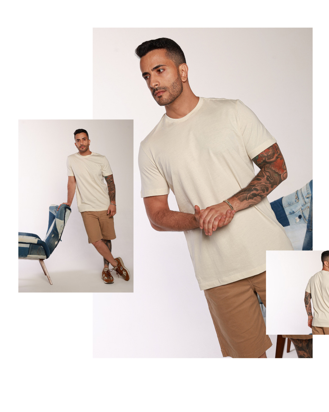 ESSENCIAL QUE IMPÕE PRESENÇA
Minimalista, versátil e atemporal. Camiseta neutra + bermuda: combinação certa para quem valoriza conforto sem abrir mão de estilo.
#AmmoJeans