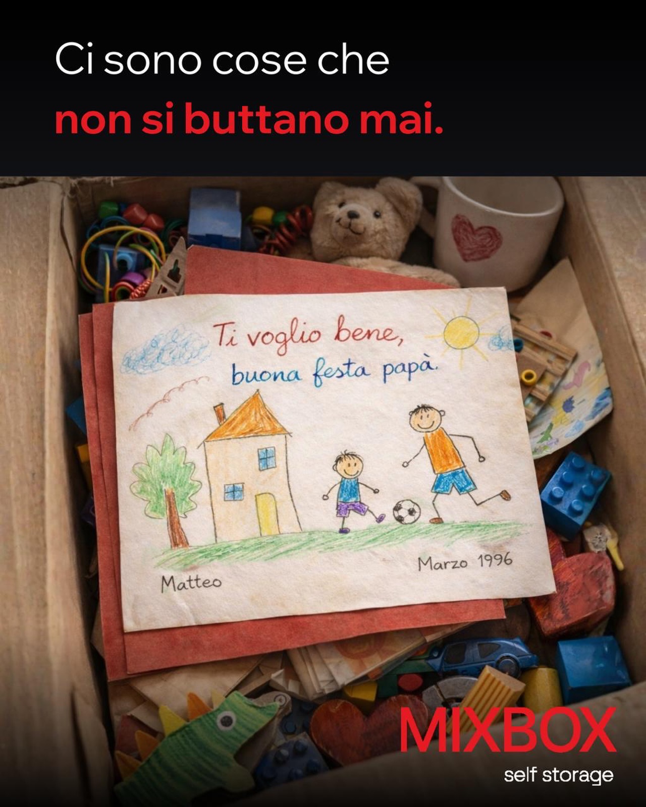 Non sono solo oggetti.
Sono anche preziosi ricordi.
Alcune cose meritano di essere tenute
in un posto sicuro.
Da MIX BOX custodiamo con cura
tutto quello che per te ha
un valore speciale.
💙 Auguri a tutti i papà
📍 Grono
🌐 www.mix-box.ch
#MixBoxGrono
#SpazioExtra
#SelfStorageTicino
#RicordiDelCuore
festadelpapa