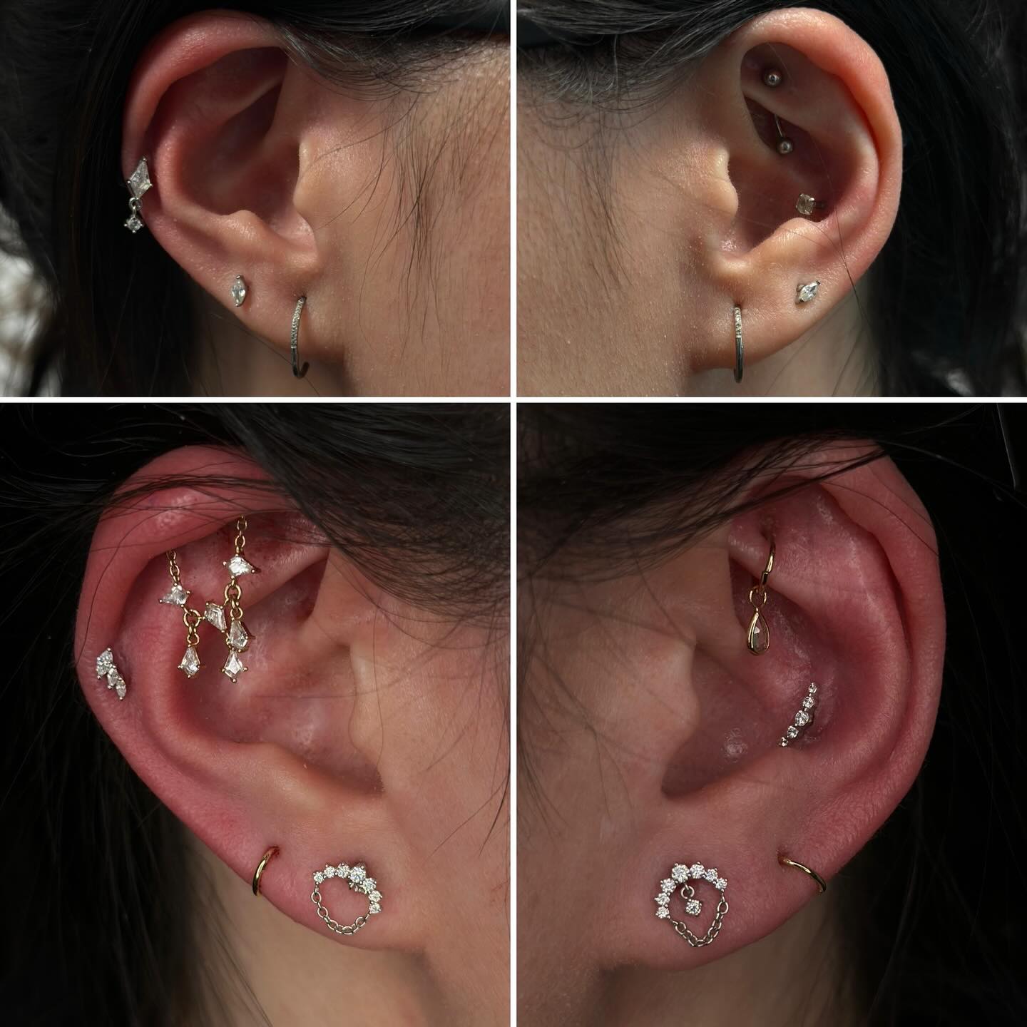 Before’s up top / After’s on the bottom ✨
@piercingbyroy ✨
#staytruebodypiercing
#safepiercing
#appmember