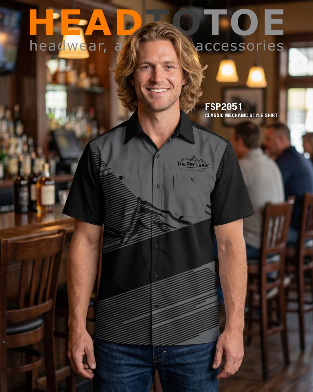 🍻 Not just for mechanics. Built for brands that want a sharp, durable uniform.
FSP2051 Mechanic Style Shirt by HeadToToe
• Classic fit mechanic style shirt
• Set in sleeves
• Color matched self collar
• Full button front
• Two button close chest pockets
• Short or long sleeve option, long sleeve available at additional cost
• UPF 50, stain guard woven fabric
• 50 piece minimums
Perfect for restaurants, breweries, service staff, and branded hospitality apparel that needs to look sharp and hold up through long shifts.
Start your order at httapparel.com
#BrandBuilders #HospitalityBrands #CustomApparel #SublimationApparel #StandOut