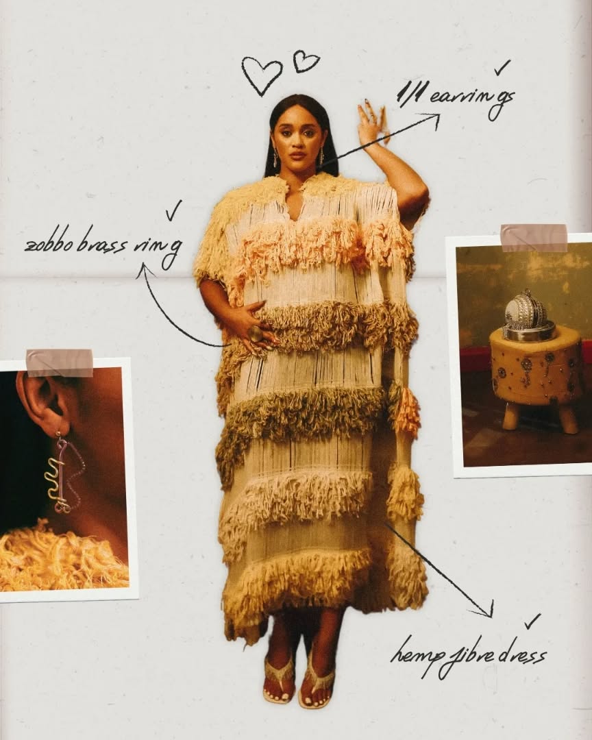 A Look to Remember. 💫
Iconic natural hemp fiber dress by @iamisigo, paired with stunning 1/1 earrings by @wild_moon and the rustic Zobbo brass ring by @timeless.73. Every piece tells a story—crafted with care, worn with pride.
Available in store at @ellelokko
#ElleLokko #WeAreAsYouAre #2024Campaign #StyledWithLove #FashionDiaries #GetTheLookAtElleLokko #GetTheLook