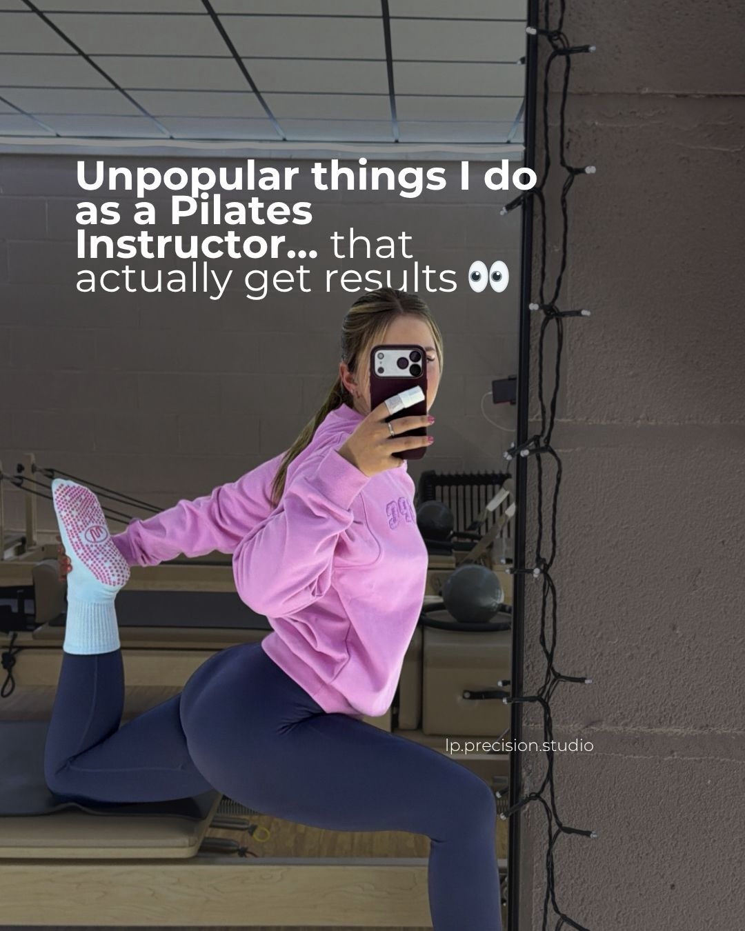Unpopular things I do as a Pilates Instructor… that actually get results 👀
I repeat the same moves… because they work! Not everything needs to be new to be effective. Consistency is your biggest superpower in Pilates 🧘🏼♀️
I won’t let you skip the fundamentals (even when they feel “too simple”) If you can’t control the basics, the progressions won’t benefit you.
I skip trendy exercises if they don’t serve a purpose… Just because it’s popular doesn’t mean it’s effective. I invest a lot of time into class planning to ensure all exercises in my classes, Mat & Reformer, have true intention behind them.
I don’t aim to exhaust you, I aim to improve you… Feeling destroyed after a workout isn’t the goal. Moving better, feeling stronger, and progressing over time is. 🙌🏻
This is how I coach my clients and why they actually see and feel the results…
DM “START” if you’re ready to train this way 🤍