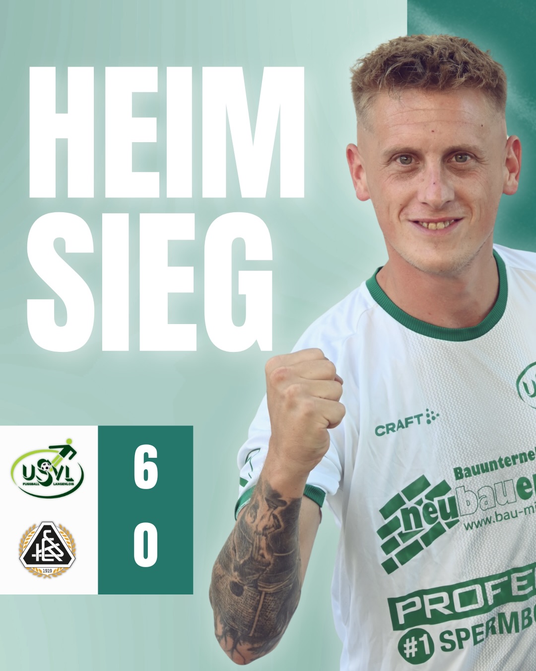 DERBYSIEGER 🔥🔥🔥
Auftakt nach Maß. 🤪⚪️🟢
KM: 6:0
⚽️ 2x Wildpert, 2x Kotchev, 1x Kahl 1x Scherzer
U23: 7:0
⚽️ 2x Aigner, 1x Gubitzer, 1x Beniuga, 1x Edlinger, 1x Stocker, 1x Dantinger
#gemmadeloiser #forzausvl #derbsieger