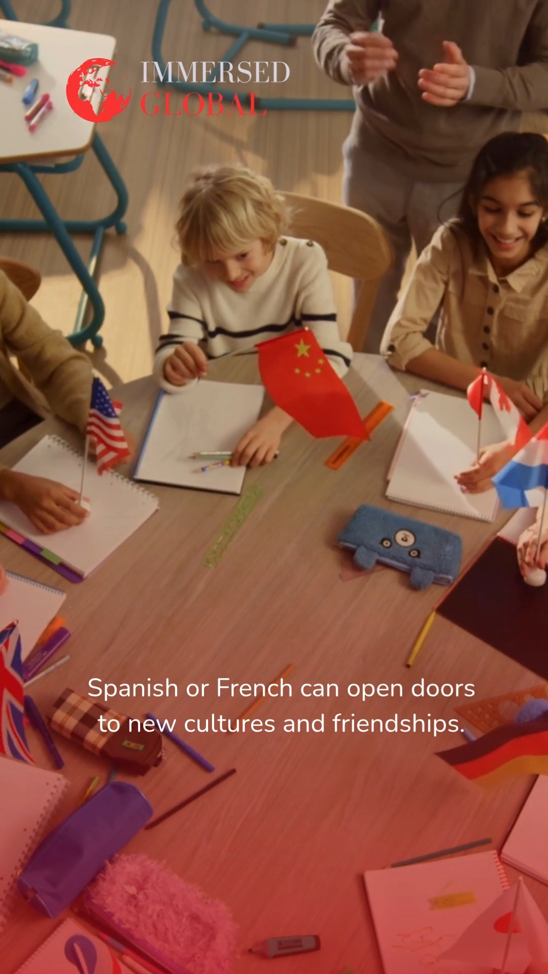 Children learn languages faster when they start young🌱
Through immersive experiences, Immersed Global introduces young learners to Spanish and French, helping them connect with cultures around the world.
Give your child global advantage today.
Follow us for updates
#spanishforkids #frenchforkids #immersedglobal #dmvparents #earlylearning