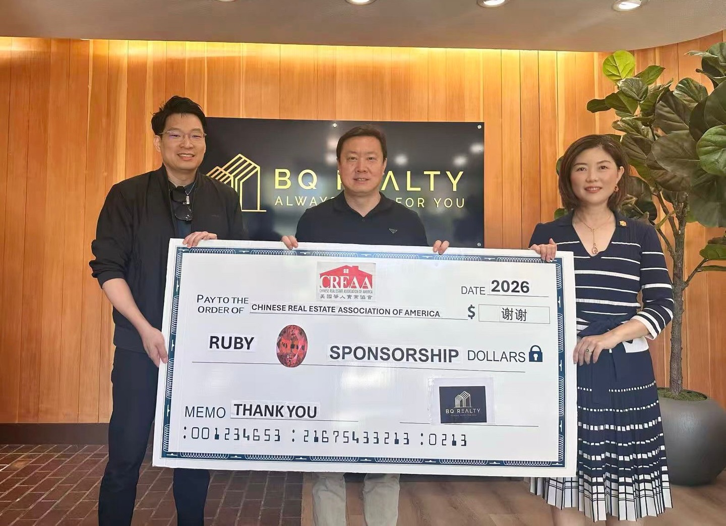 A heartfelt thank you to BQ Realty for your generous 💎 Ruby Sponsorship!
Your support plays an important role in helping us strengthen and grow our community.
Special thanks to Bill Qin for your support and partnership—we truly appreciate it! 🙏
#CREAA #BQRealty #BillQin #Sponsorship #CommunitySupport Gratitude
衷心感謝 BQ Realty 成為我們的 💎Ruby級贊助商!
您的支持對於我們建立與壯大社區有著重要的意義。
特別感謝 Bill Qin 的支持與合作,我們由衷感激!🙏