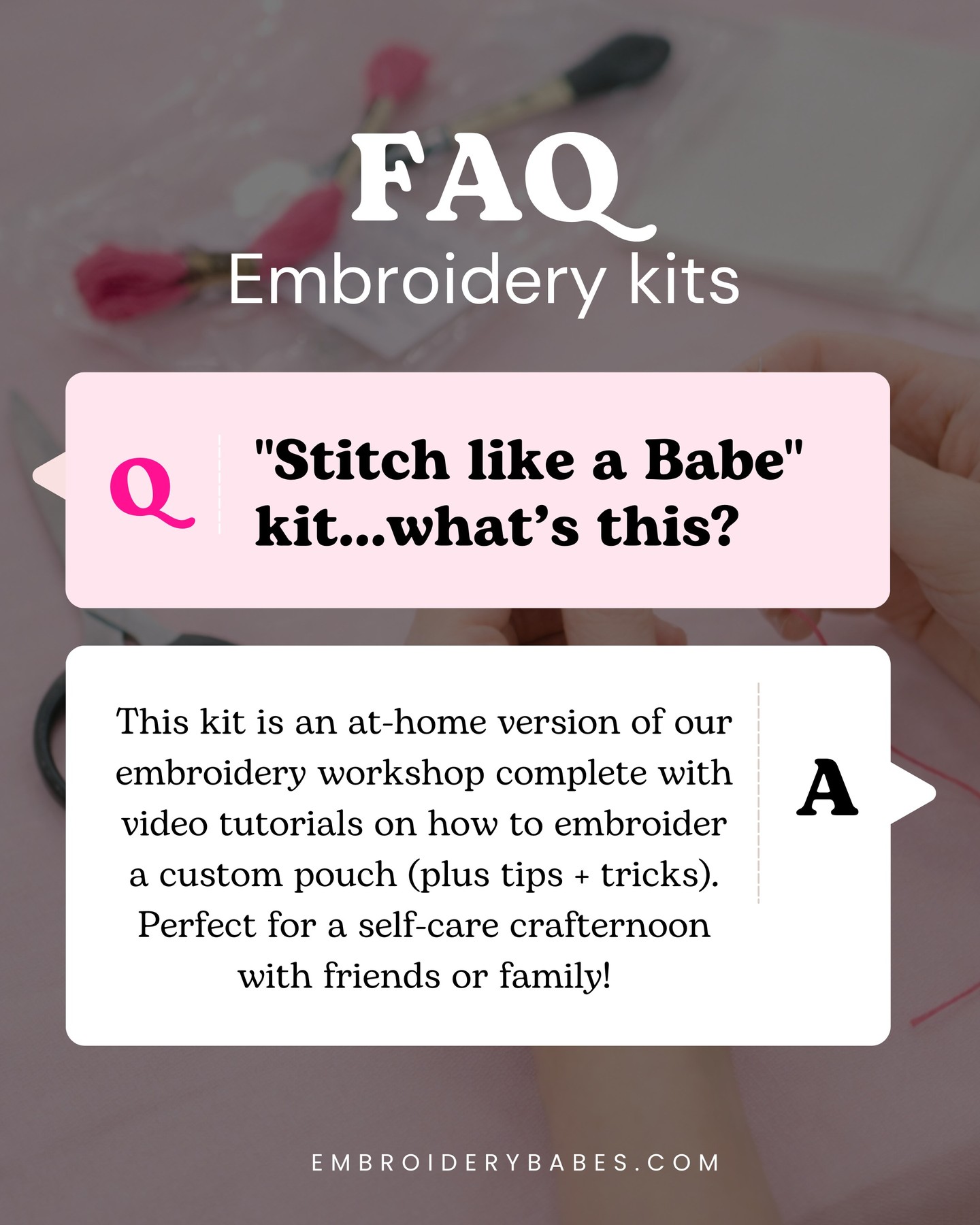 Wait… you can do Embroidery Babes at home?! 👀
Our "Stitch Like a Babe" kits bring the experience to you.
Perfect for gifting, girls’ nights, house parties, birthdays, or anyone who wants to get crafty from anywhere ✨
Tap through to see how it works and visit embroiderybabes.com to order.
#embroiderykit
#modernembroidery
#diykit
#giftideasforher
#girlsnightideas