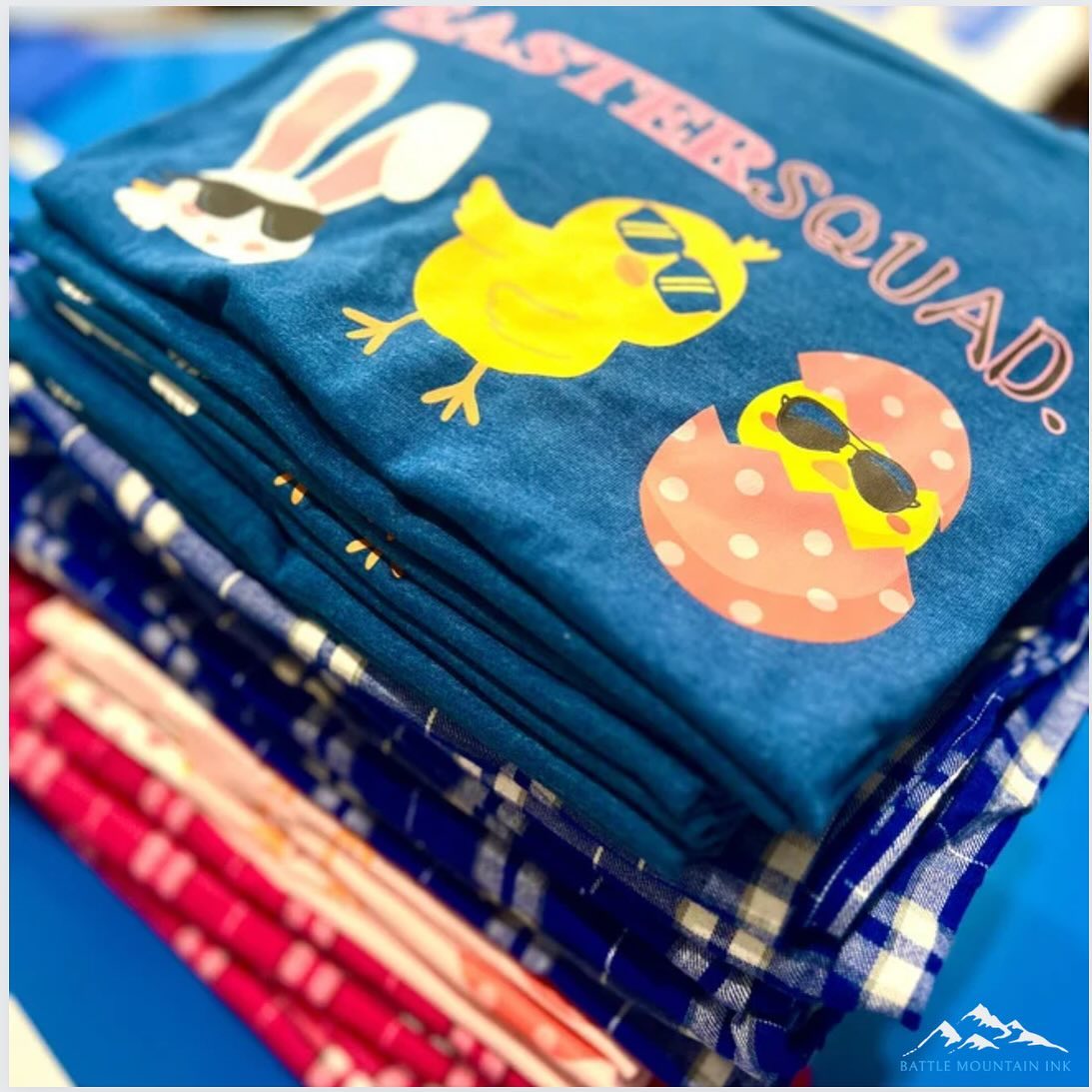 BMI🏔️Sports 🐣 We love EASTER 🐇 BUNNIES & CUTE PJS 💕💙. Shipping these across country for one of our favorite customers. #familyiseverything #buildingcommunity #easterswag