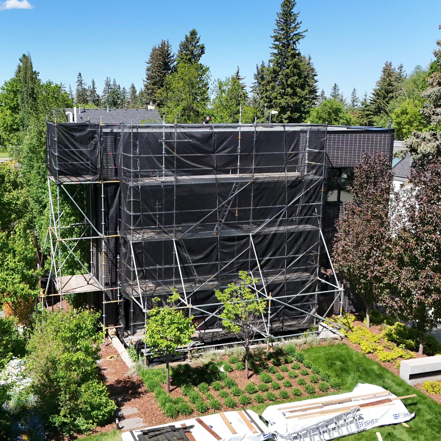 We are ecstatic to have this building envelope re-clad project underway. Looking forward to sharing the finished product showcasing #abodo brushed cladding.
#claddingsystems #buildingdesign #building #wallcladding #buildingmaterials #exteriordesign #modernbuilding #cladding #envelope #exterior #buildings #construction #facade #timber #wood #renovation #yegconstruction