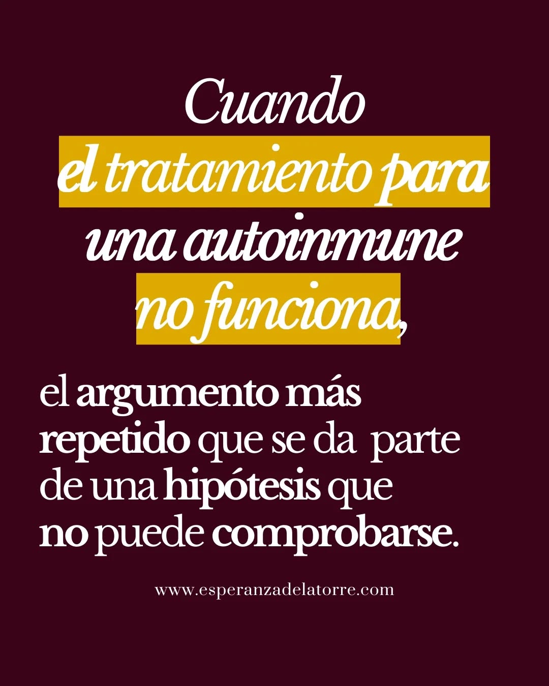 La función que cumple esta frase de es 𝐦𝐚𝐧𝐭𝐞𝐧𝐞𝐫 𝐢𝐧𝐭𝐚𝐜𝐭𝐚 𝐥𝐚 𝐢𝐝𝐞𝐚 𝐝𝐞 𝐪𝐮𝐞 𝐞𝐥 𝐩𝐫𝐨𝐛𝐥𝐞𝐦𝐚 𝐞𝐬 𝐮𝐧 𝐬𝐢𝐬𝐭𝐞𝐦𝐚 𝐢𝐧𝐦𝐮𝐧𝐞 que funciona mal y que necesitamos contener. En otras palabras, cierra la pregunta sobre el ‘por qué’.
Si el problema queda reducido a que el cuerpo “funciona mal” y el tratamiento lo “contiene”, 𝐥𝐚 ú𝐧𝐢𝐜𝐚 𝐝𝐢𝐬𝐜𝐮𝐬𝐢ó𝐧 𝐩𝐨𝐬𝐢𝐛𝐥𝐞 𝐩𝐚𝐬𝐚 𝐚 𝐬𝐞𝐫 𝐚𝐣𝐮𝐬𝐭𝐚𝐫 𝐝𝐨𝐬𝐢𝐬, cambiar fármacos o esperar que el siguiente funcione mejor.
Pero ese enfoque nos mantiene pegados a los síntomas, como si contenerlos fuera la solución. Y 𝐥𝐨 𝐪𝐮𝐞 𝐫𝐞𝐚𝐥𝐦𝐞𝐧𝐭𝐞 𝐞𝐬𝐭á 𝐨𝐜𝐮𝐫𝐫𝐢𝐞𝐧𝐝𝐨 (la causa que activa ese proceso) 𝐪𝐮𝐞𝐝𝐚 𝐟𝐮𝐞𝐫𝐚 𝐝𝐞 𝐥𝐚 𝐜𝐨𝐧𝐯𝐞𝐫𝐬𝐚𝐜𝐢ó𝐧.
Preguntarse qué pasaría sin el tratamiento, en realidad, es secundario, casi irrelevante. Lo que se controla es una consecuencia, no la raíz del problema.
De modo que, al centrarnos únicamente en contener los síntomas, permanece abierta una cuestión mucho más interesante.
𝐄𝐥 𝐜𝐮𝐞𝐫𝐩𝐨 𝐡𝐮𝐦𝐚𝐧𝐨 𝐞𝐬 𝐮𝐧𝐨 𝐝𝐞 𝐥𝐨𝐬 𝐬𝐢𝐬𝐭𝐞𝐦𝐚𝐬 𝐛𝐢𝐨𝐥ó𝐠𝐢𝐜𝐨𝐬 𝐦á𝐬 𝐬𝐨𝐟𝐢𝐬𝐭𝐢𝐜𝐚𝐝𝐨𝐬 𝐪𝐮𝐞 𝐜𝐨𝐧𝐨𝐜𝐞𝐦𝐨𝐬. Cada segundo coordina millones de procesos con una precisión extraordinaria. Nada en la biología ocurre al azar.
Y esto nos lleva a 𝐮𝐧𝐚 𝐩𝐫𝐞𝐠𝐮𝐧𝐭𝐚 𝐚ú𝐧 𝐦á𝐬 𝐩𝐫𝐨𝐟𝐮𝐧𝐝𝐚 𝐬𝐨𝐛𝐫𝐞 𝐞𝐥 𝐜𝐮𝐞𝐫𝐩𝐨… ¿tiene realmente sentido pensar que ese mismo organismo decide, sin motivo alguno, empezar a atacarse a sí mismo?
¿Que un sistema que funciona con tanta precisión simplemente “se equivoca”? ¿O es más razonable considerar que lo que estamos viendo responde a 𝐮𝐧 𝐨𝐫𝐝𝐞𝐧 𝐛𝐢𝐨𝐥ó𝐠𝐢𝐜𝐨 𝐪𝐮𝐞 𝐭𝐨𝐝𝐚𝐯í𝐚 𝐧𝐨 𝐞𝐬𝐭á𝐧 𝐢𝐧𝐭𝐞𝐫𝐩𝐫𝐞𝐭𝐚𝐧𝐝𝐨 𝐜𝐨𝐫𝐫𝐞𝐜𝐭𝐚𝐦𝐞𝐧𝐭𝐞?
Durante décadas, hemos repetido y aceptado como evidente la idea de que el organismo se equivoca, que el sistema inmune ataca sin motivo. Pero 𝐪𝐮𝐞 𝐚𝐥𝐠𝐨 𝐬𝐞 𝐫𝐞𝐩𝐢𝐭𝐚 𝐦𝐮𝐜𝐡𝐨 𝐧𝐨 𝐬𝐢𝐠𝐧𝐢𝐟𝐢𝐜𝐚 𝐧𝐞𝐜𝐞𝐬𝐚𝐫𝐢𝐚𝐦𝐞𝐧𝐭𝐞 𝐪𝐮𝐞 𝐬𝐞𝐚 𝐮𝐧𝐚 𝐛𝐮𝐞𝐧𝐚 𝐞𝐱𝐩𝐥𝐢𝐜𝐚𝐜𝐢ó𝐧. A veces solo significa que...
👇🏻 CONTINÚA EN COMENTARIOS 👇🏻