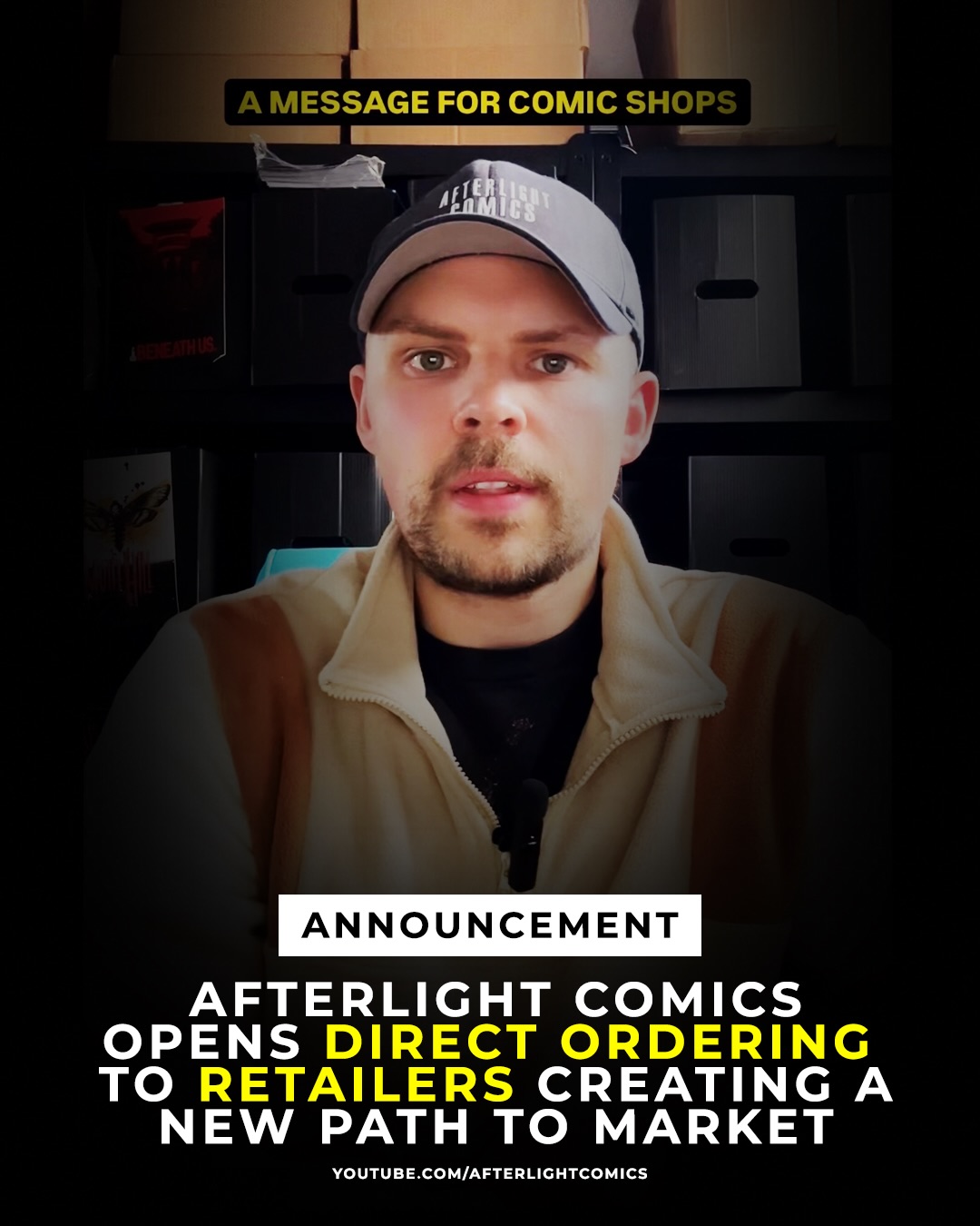 Afterlight Comics Direct is now live.
Comic shops can now order Afterlight Comics directly from the publisher, including our new monthly horror releases and archive titles.
If you want to see more horror comics in your local store, tag them below and let them know about Afterlight Comics Direct.
Comic Shops Apply via link in bio 🔗