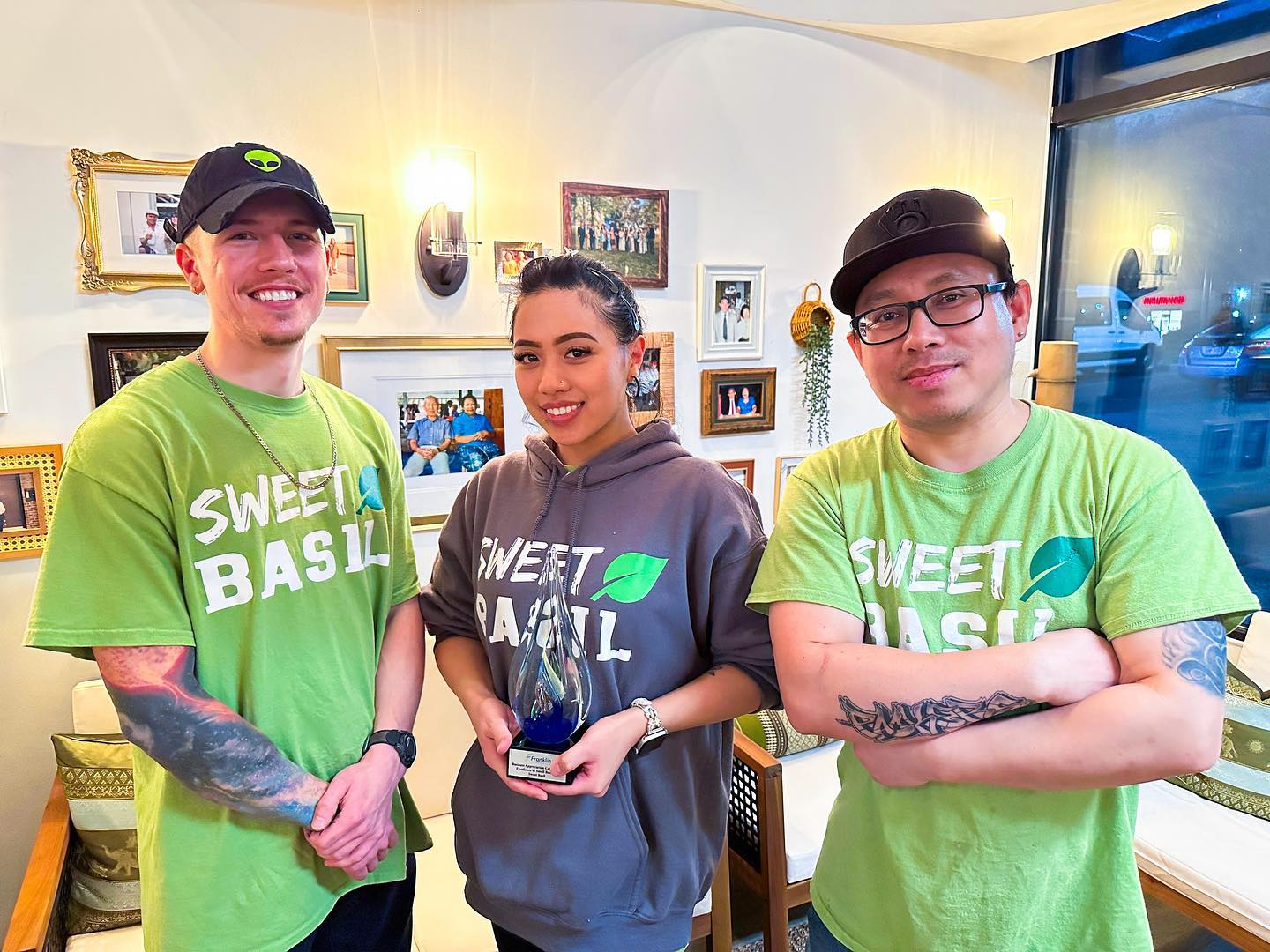 Tonight, we attended a Business Appreciation Celebration event hosted by the City of Franklin and the Economic Development Commission. Sweet Basil was recognized as the winner of the 2023 Excellence in Small Business award.
We dedicate this award to you, our customers whom we consider our extended family and friends. This would not be possible without your support.
WE LOVE YOU AND THANK YOU! 🏆