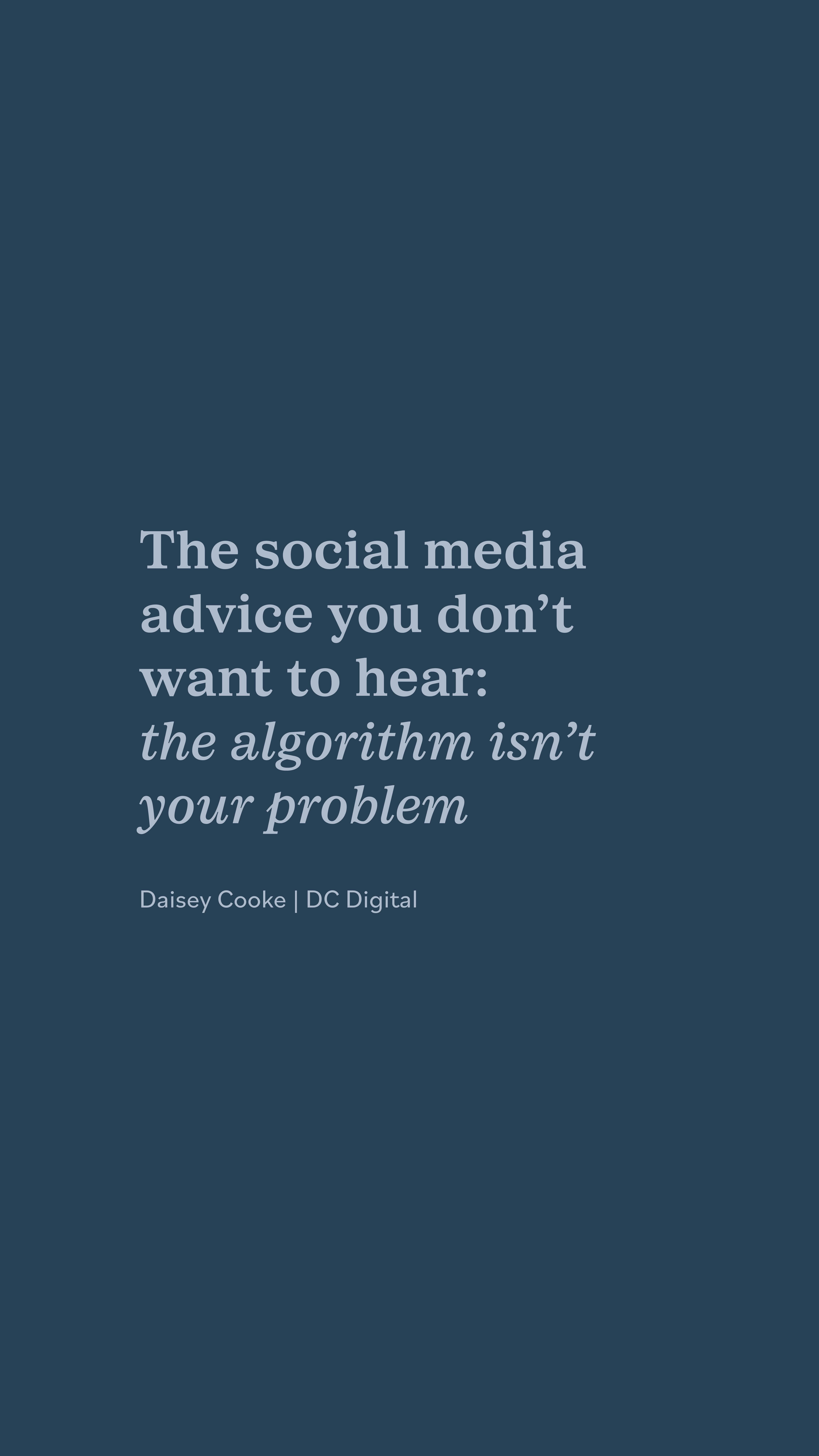 Nearly every social media advice video I see is about the algorithm and how to crack it, but as a social media strategist who has been doing this for almost 10 years, I don’t think the algorithm is your problem.
Not having a social media strategy is your problem.
Not knowing your objective is your problem.
Not understanding your audience is your problem.
Content is SO important, but having the foundations is place is what is going to drive real results.
Going viral isn’t the aim, building an engaged audience and getting results in line with your marketing objectives is the aim.
#socialmediastrategy #socialmediastrategist