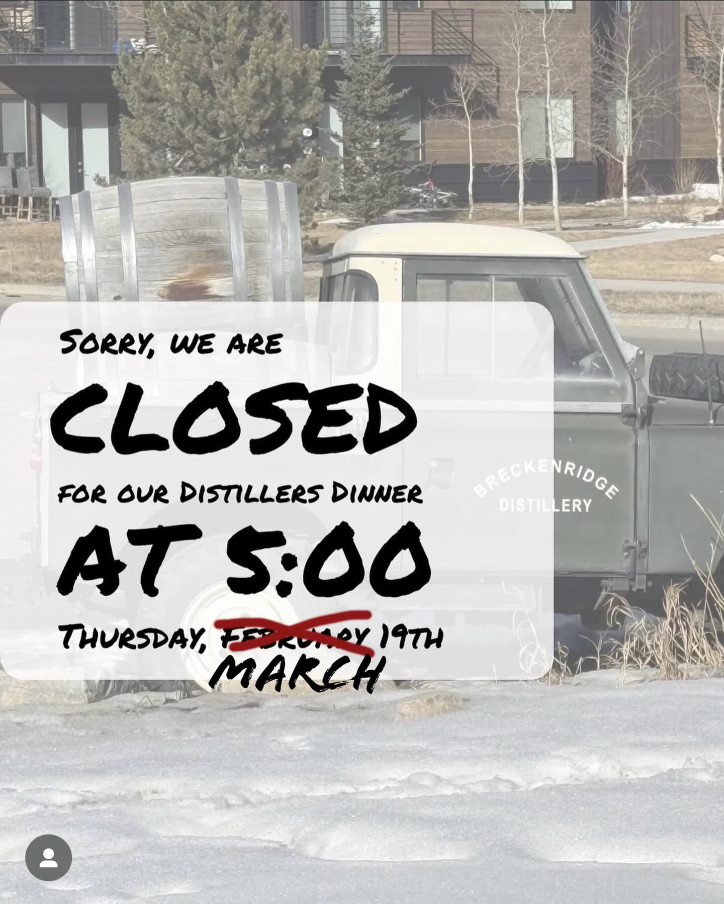 We are closed for our final Distiller’s pairing of the season with @lawswhiskey today at 5pm. See you tomorrow!