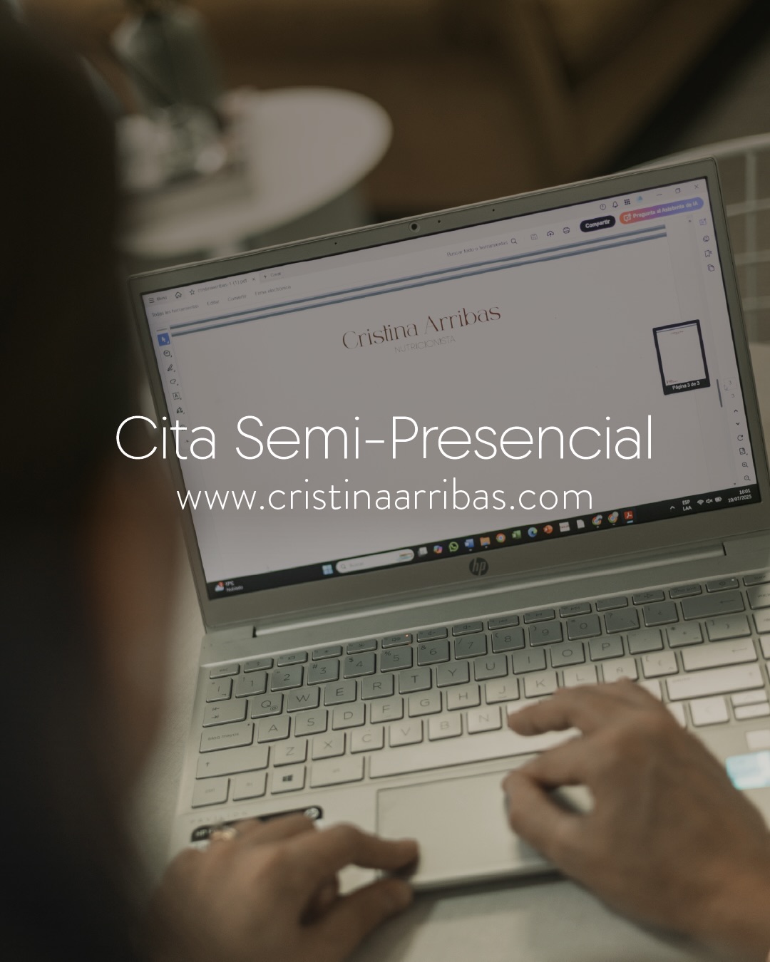 Para agendar una cita puedes hacerlo desde la web www.cristinaarribas.com o por el botón de WhatsApp en mi perfil ✨