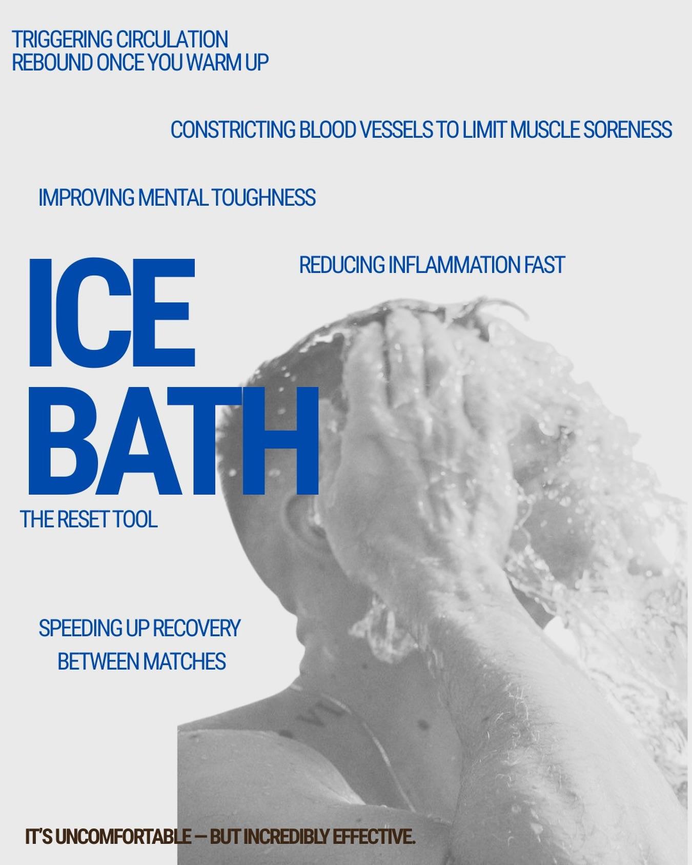 Ice baths aren’t just cold — they’re a recovery tool your muscles, circulation, and nervous system will thank you for.
It’s uncomfortable — but incredibly effective.