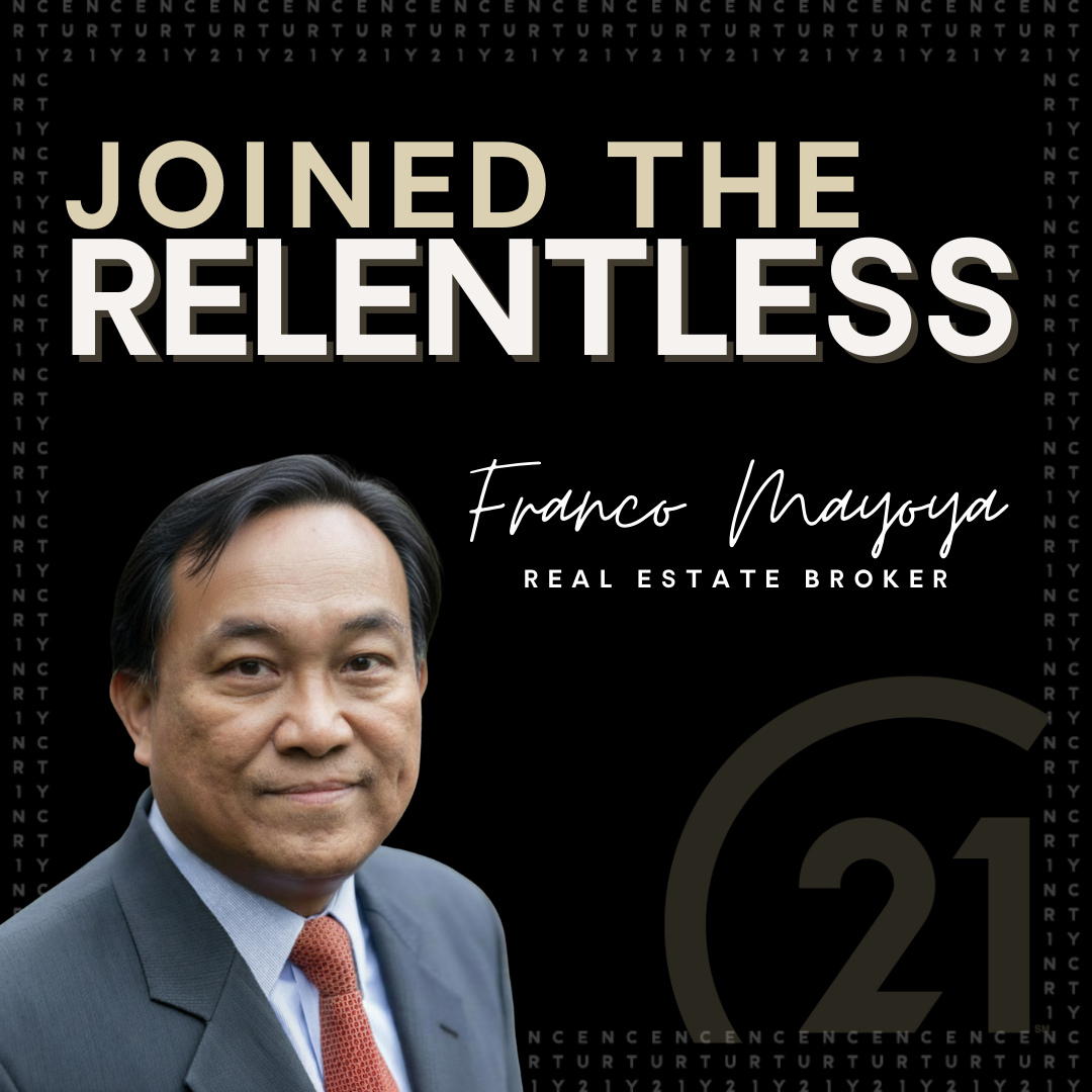 Welcome to CENTURY 21 Real Estate Center, Franco Mayoya! 👏 With a background in hospitality and event management, Franco brings a thoughtful, detail-driven approach to real estate, creating seamless and meaningful experiences for every client.
#C21 #JoinedTheRelentless #RealEstateLife