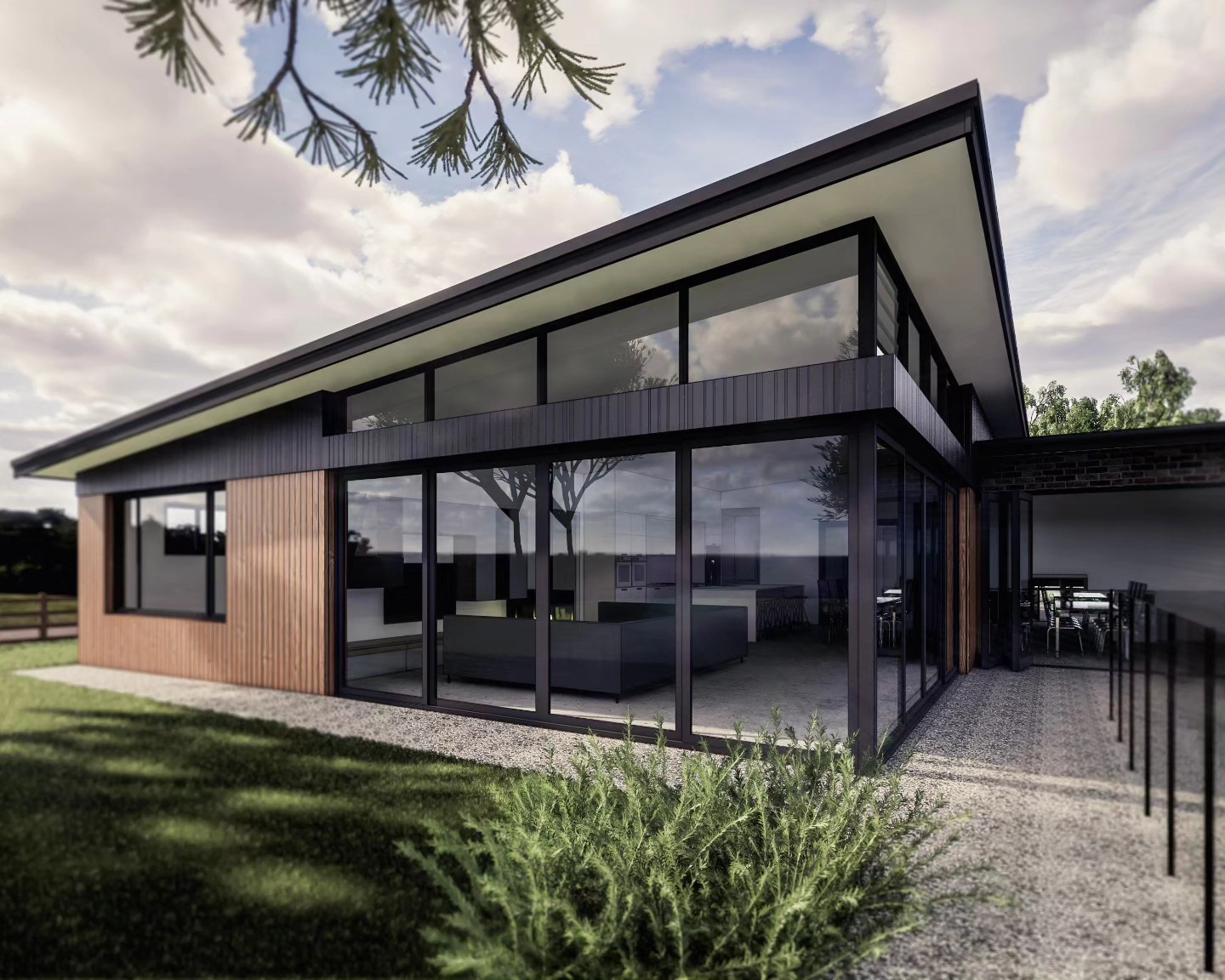 When a client comes to us with our favourite Material pallete....
Modern take on a country Home, lots of light and good connection to the outdoor living area.