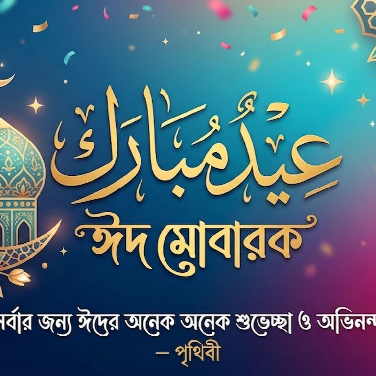 ঈদ মোবারক! ❤️🌸
পবিত্র ঈদুল ফিতরের এই আনন্দঘন মুহূর্তে আপনাদের সবাইকে জানাই আন্তরিক শুভেচ্ছা ও অভিনন্দন।
মহান আল্লাহ্ রাব্বুল আলামিন আমাদের সবার জীবনে বয়ে আনুক অনাবিল সুখ, শান্তি আর সমৃদ্ধি। আমাদের সবার প্রার্থনা কবুল হোক এবং এবারের ঈদ হোক বর্ণিল ও আনন্দময়।
পরিবার, পরিজন আর ভালোবাসার মানুষদের সাথে আনন্দে কাটুক ঈদের প্রতিটি মুহূর্ত।
#eid #eidmubarak #eidday
